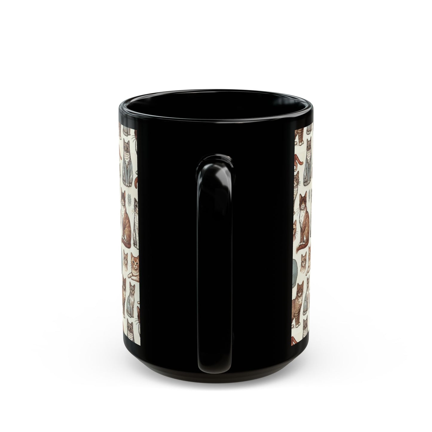 Kittens and Cats- 11 oz or 15 oz Ceramic Black Mugs