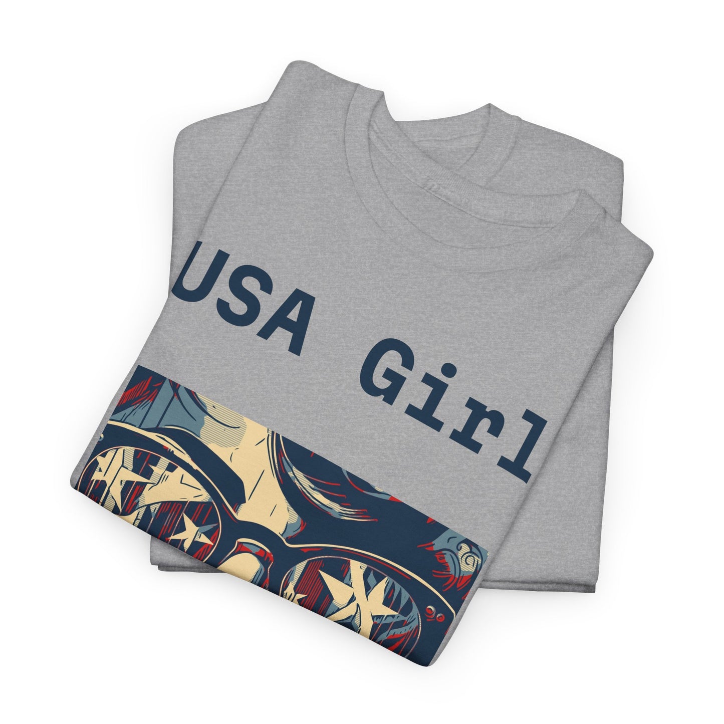 "USA Girl" - Amazing Unisex Heavy Cotton Short Sleeve Tee Shirts!