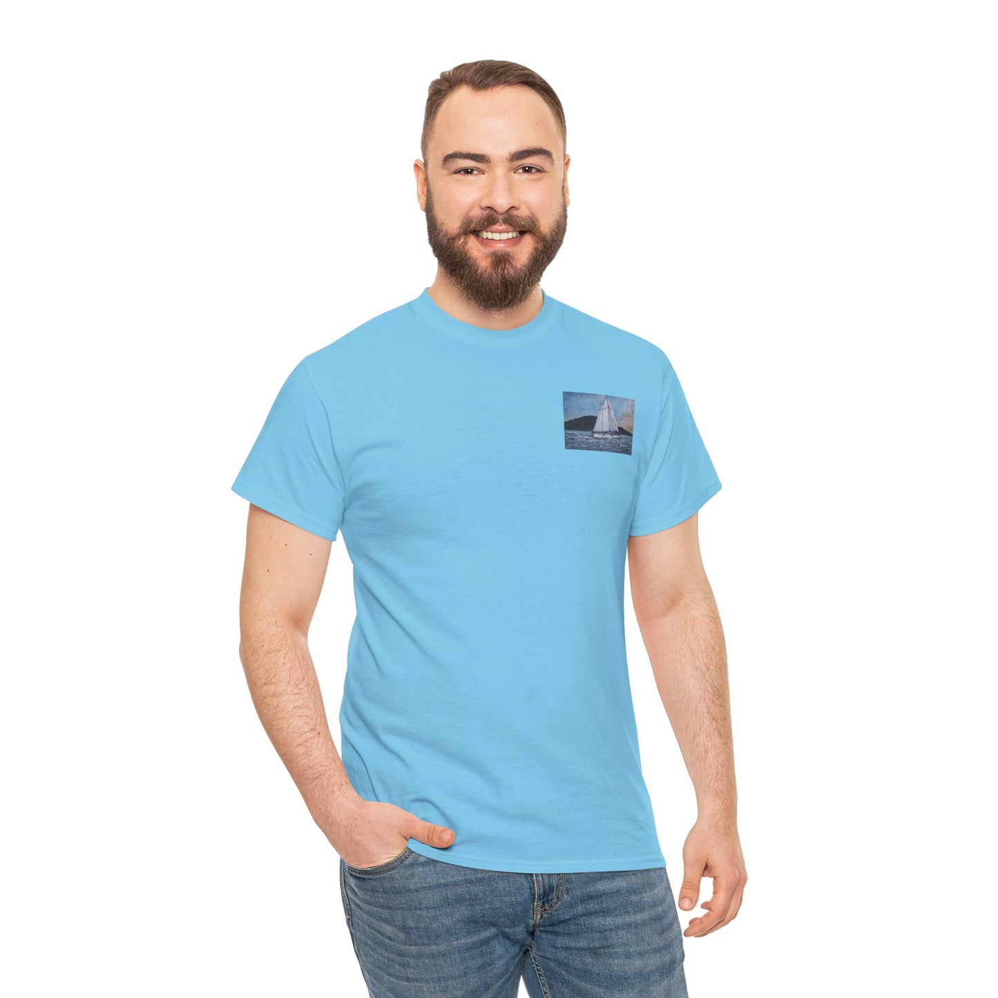 Smoothly Sailing - Amazing Unisex Heavy Cotton Short Sleeve Tee Shirts!