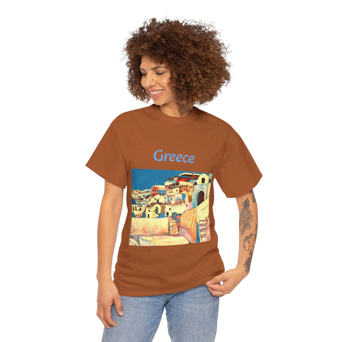 Greece - Amazing Unisex Heavy Cotton Short Sleeve Tee Shirts!
