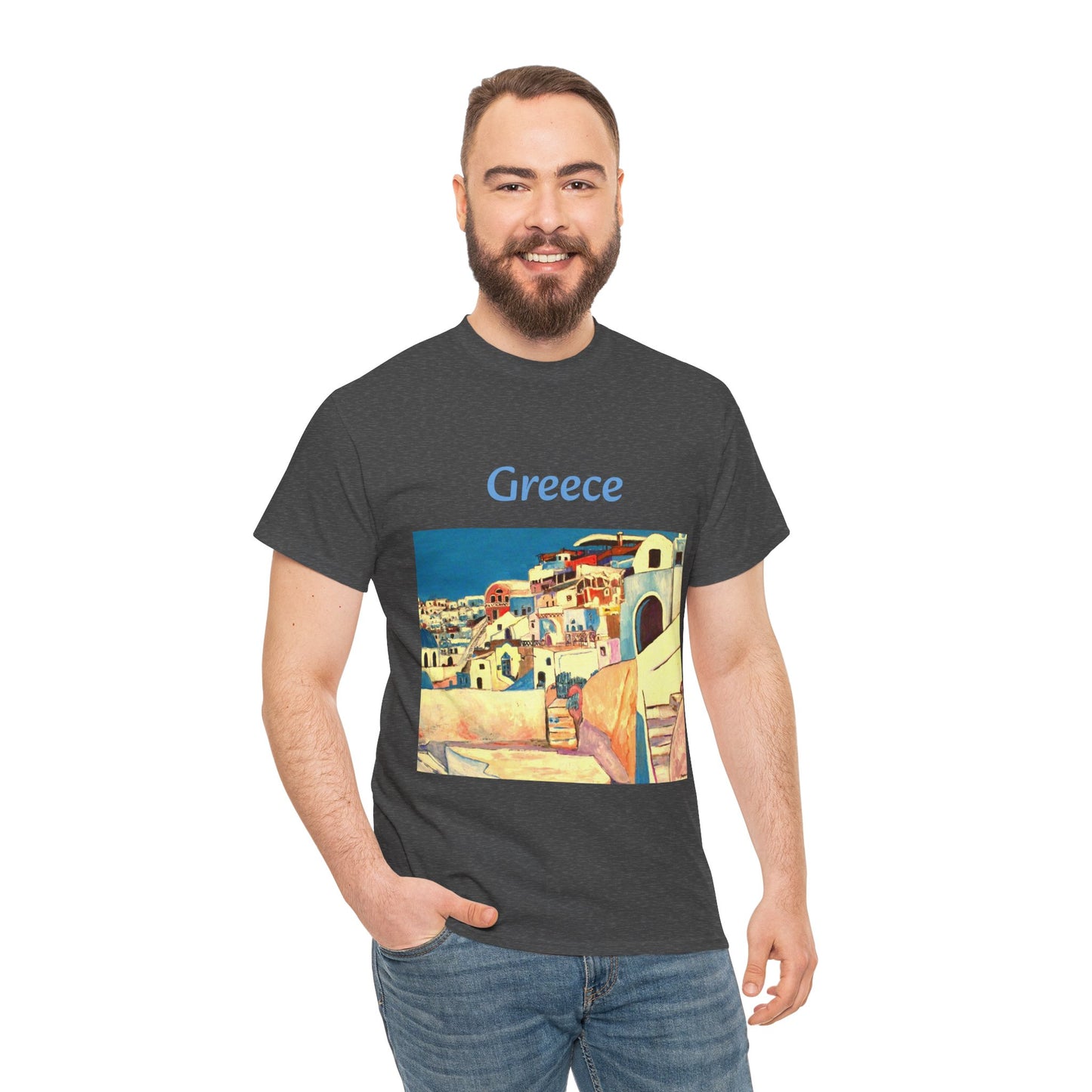 Greece - Amazing Unisex Heavy Cotton Short Sleeve Tee Shirts!