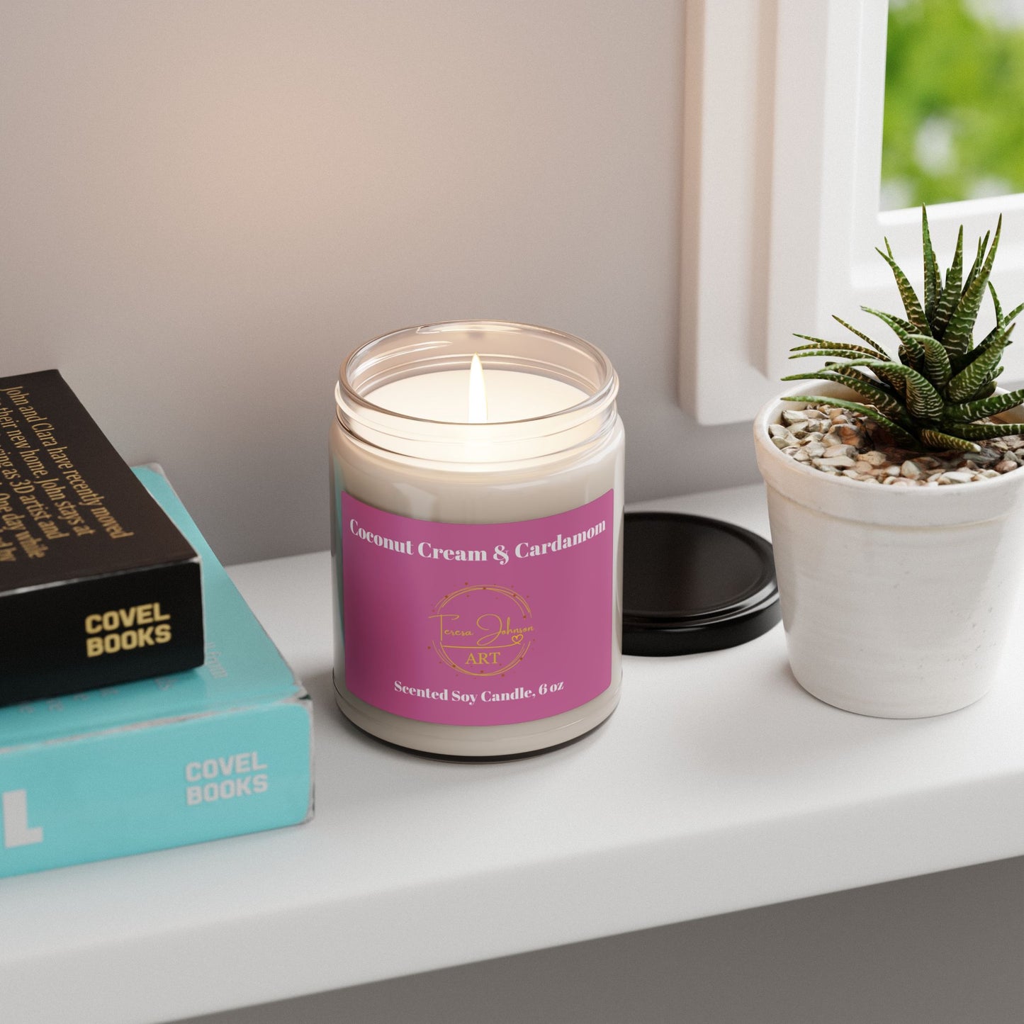 Coconut Cream & Cardamon - Scented Soy Candle, 9oz