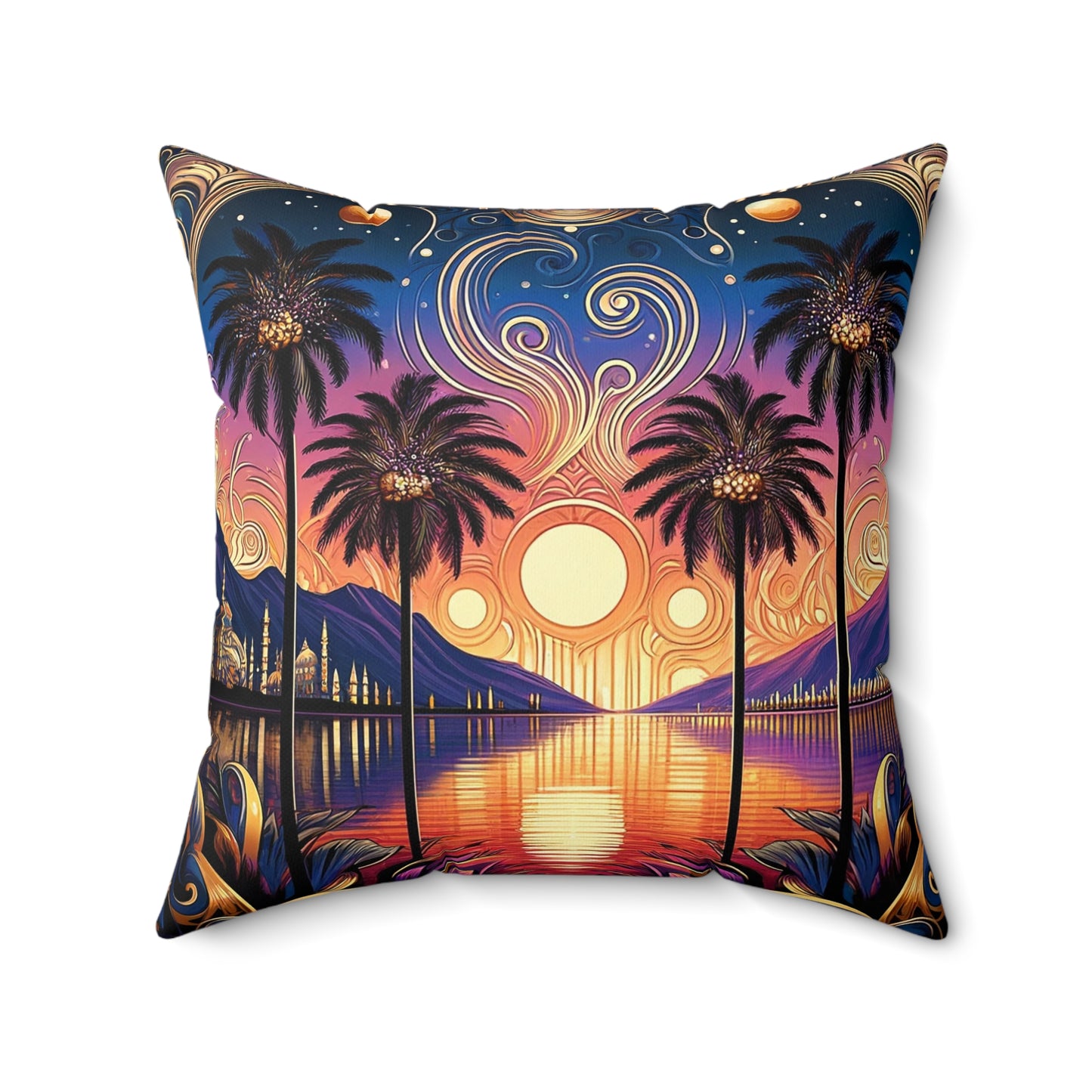 Tropical Dream Faux Suede Square Pillow