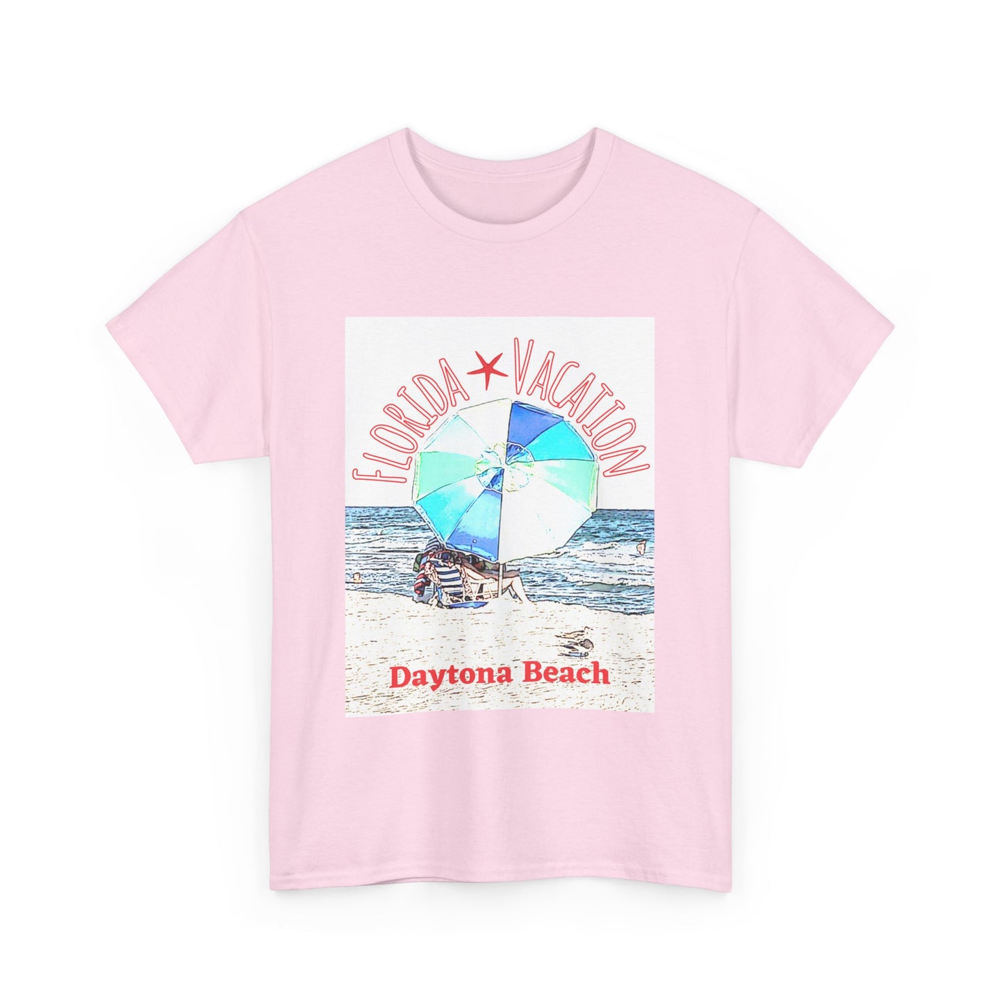 Florida Vacation Daytona Beach - Amazing Unisex Heavy Cotton Tee