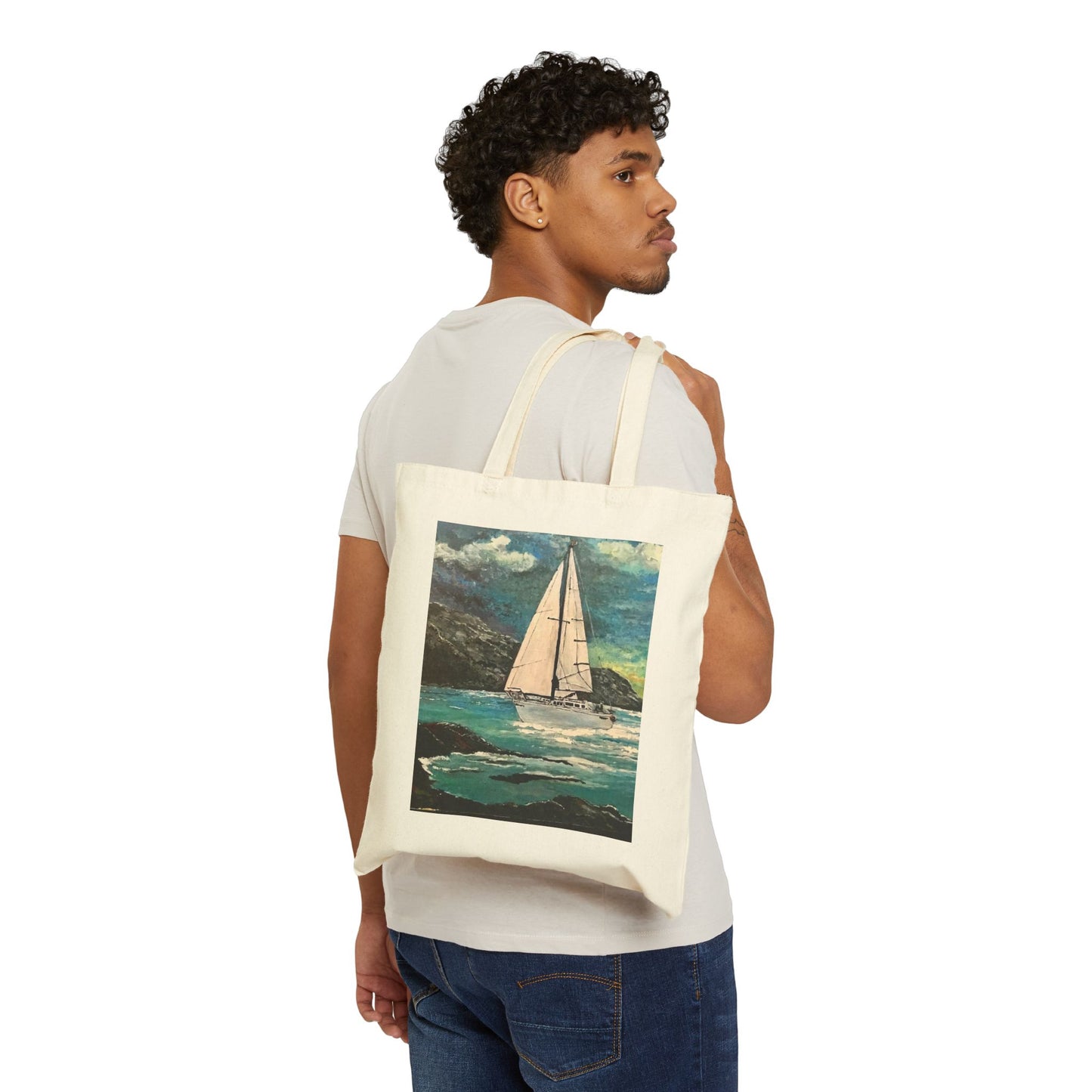 "Tropical Sailing", Eco-Friendly Shopping Bag