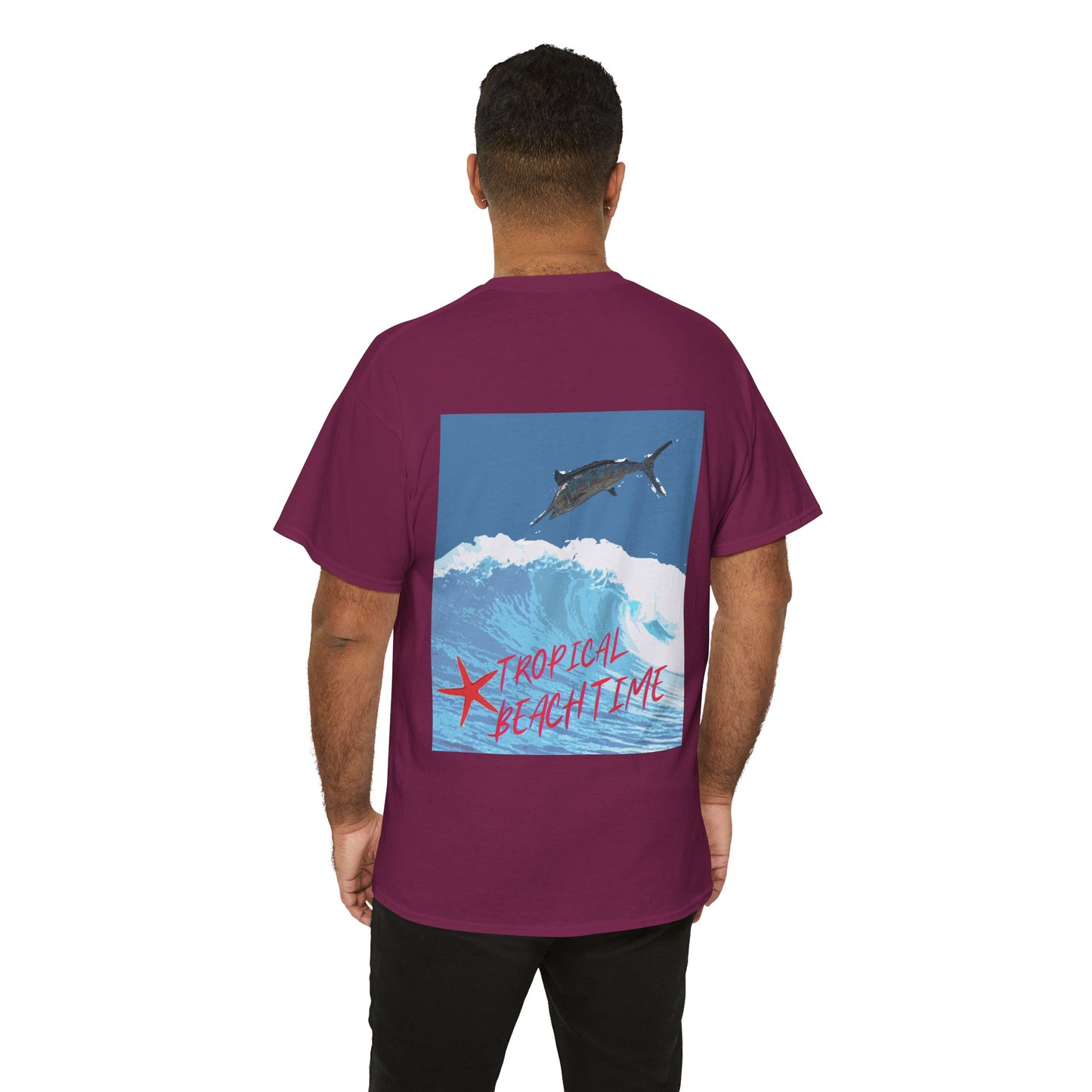 Tropical Beach Time - Amazing Unisex Heavy Cotton Tee