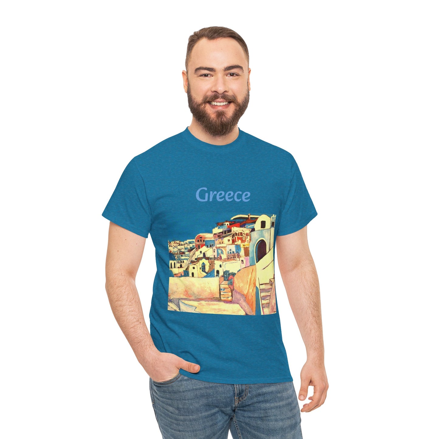 Greece - Amazing Unisex Heavy Cotton Short Sleeve Tee Shirts!