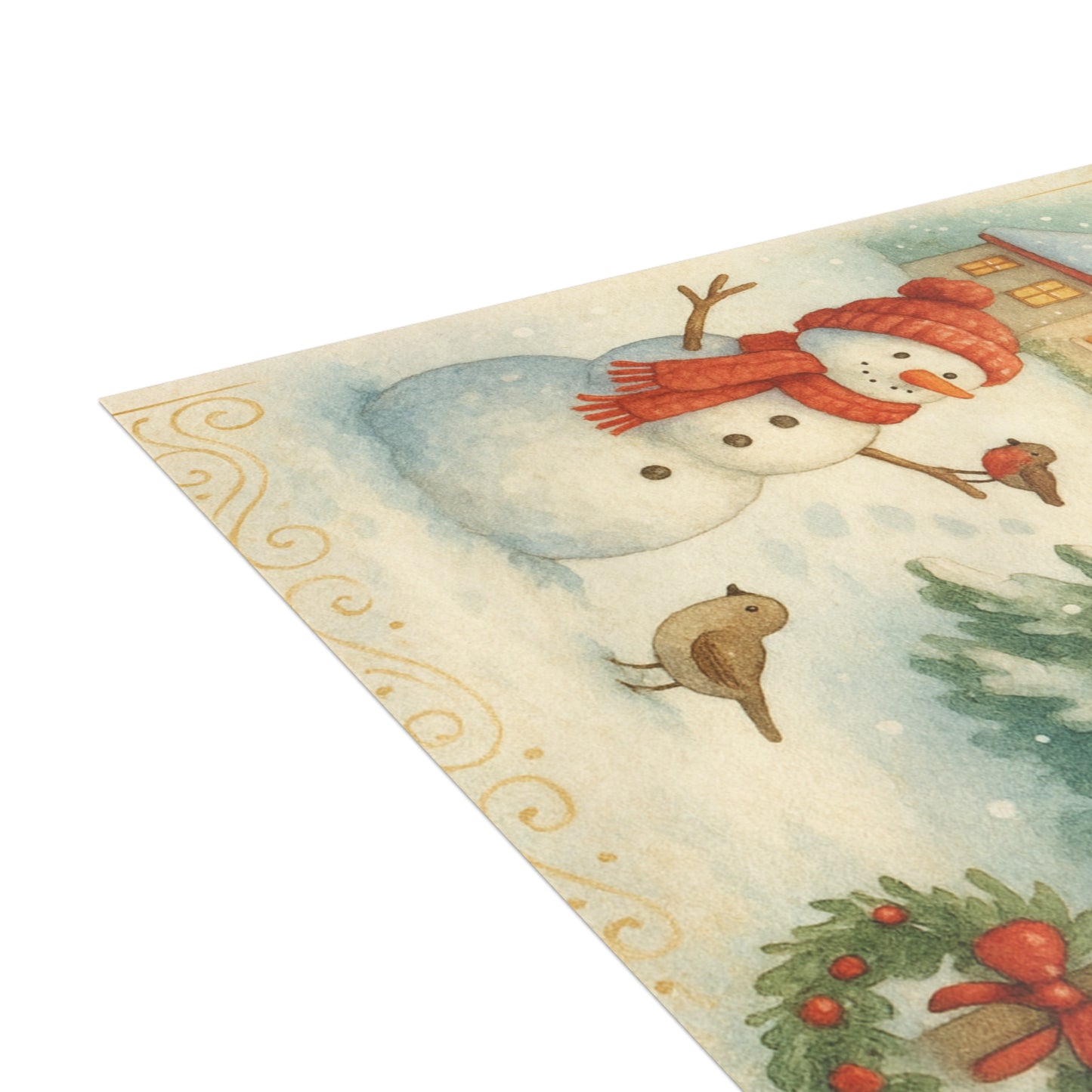 Snowman Merry Christmas Postcard Bundles (envelopes not included)