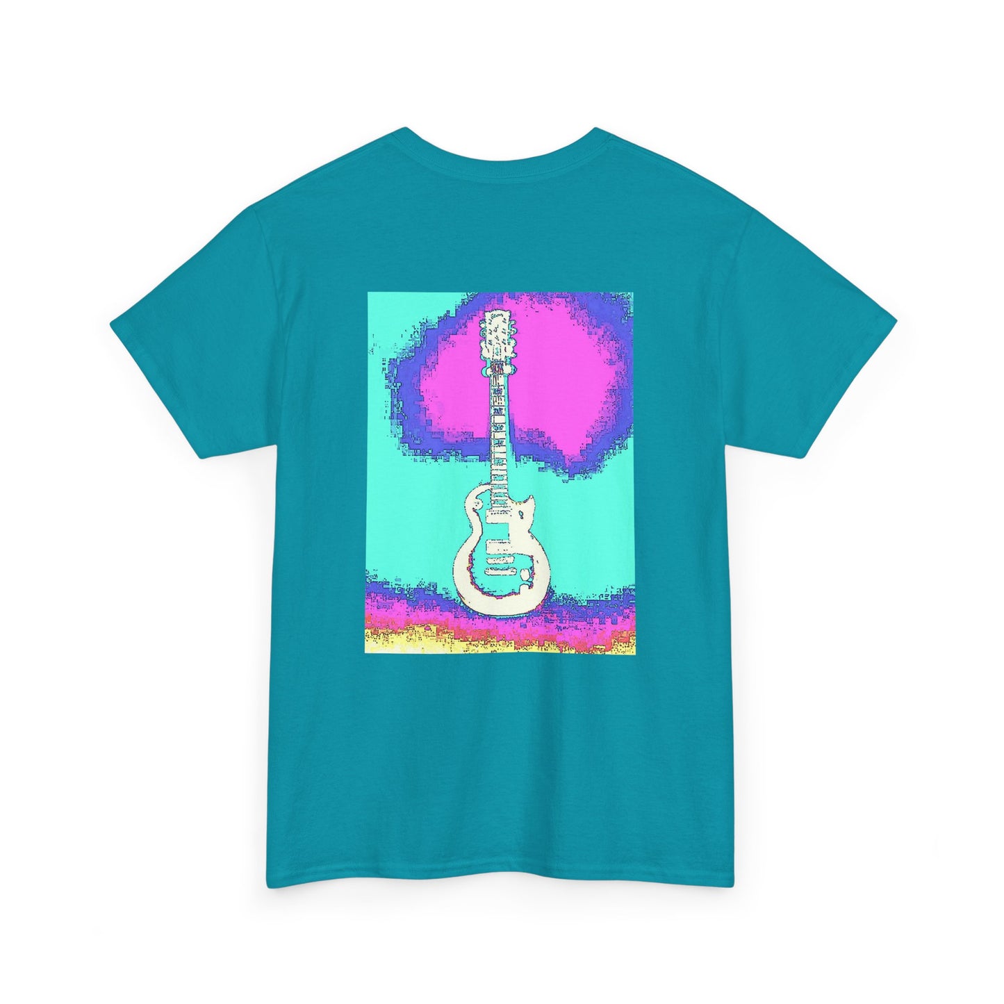 Psychedelic Guitar- Amazing Unisex Heavy Cotton Short Sleeve Tee Shirts!