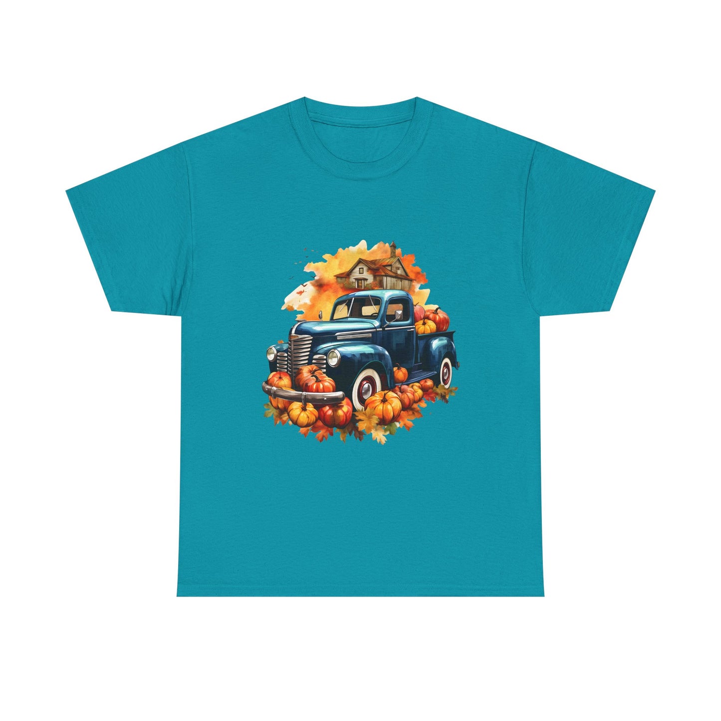 Fall Truck -Amazing Unisex Heavy Cotton Short Sleeve Tee Shirts!