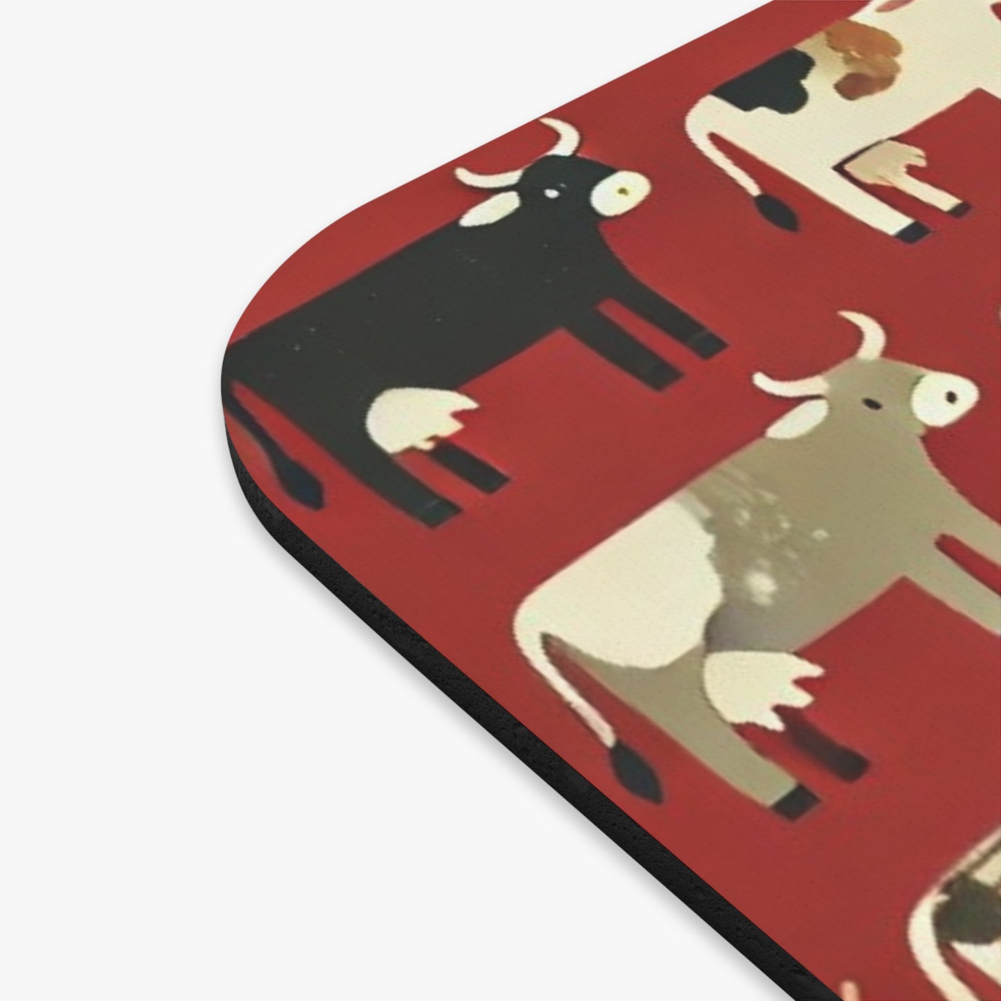 Primitive Boho-Style Farm Cow Mousepad