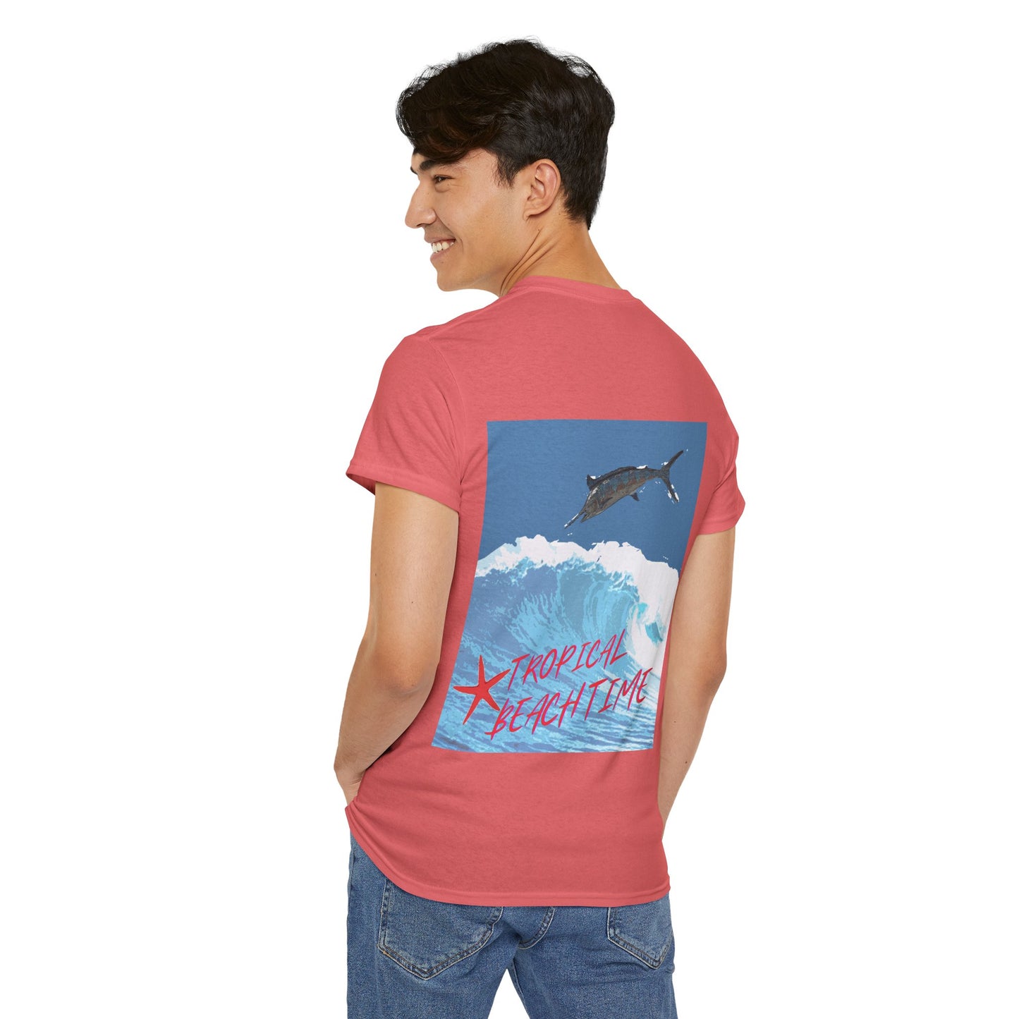 Tropical Beach Time - Amazing Unisex Heavy Cotton Tee