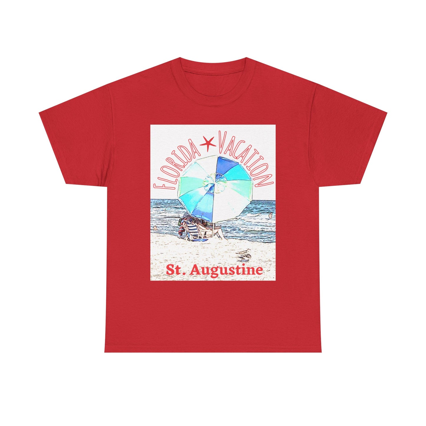 Florida Vacation St. Augustine- Amazing Unisex Heavy Cotton Tee
