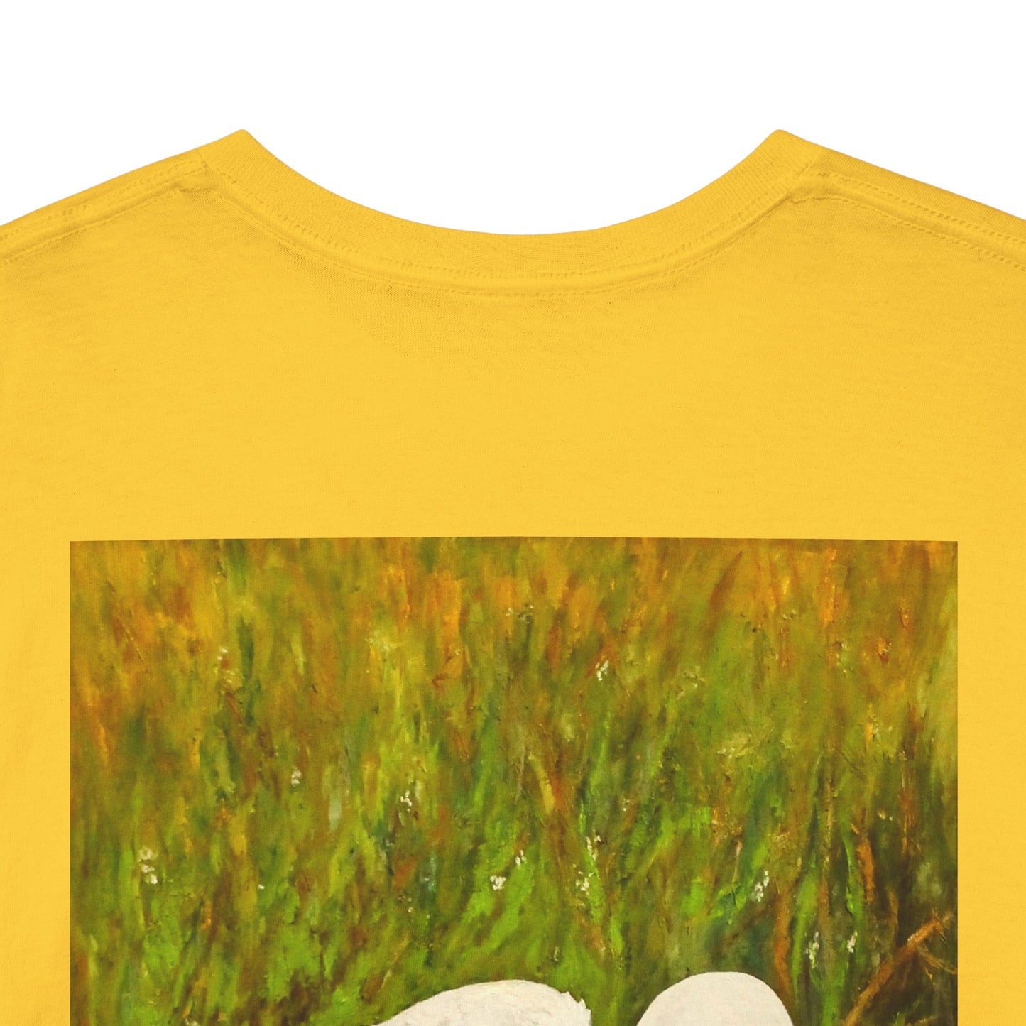 White Egret- Amazing Unisex Heavy Cotton Short Sleeve Tee Shirts!