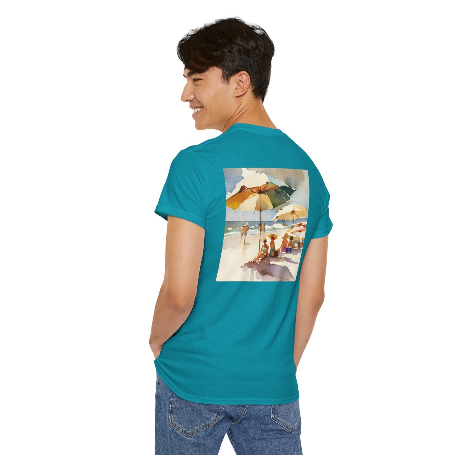 At the Beach Amazing Unisex Heavy Cotton Short Sleeve Tee Shirts!