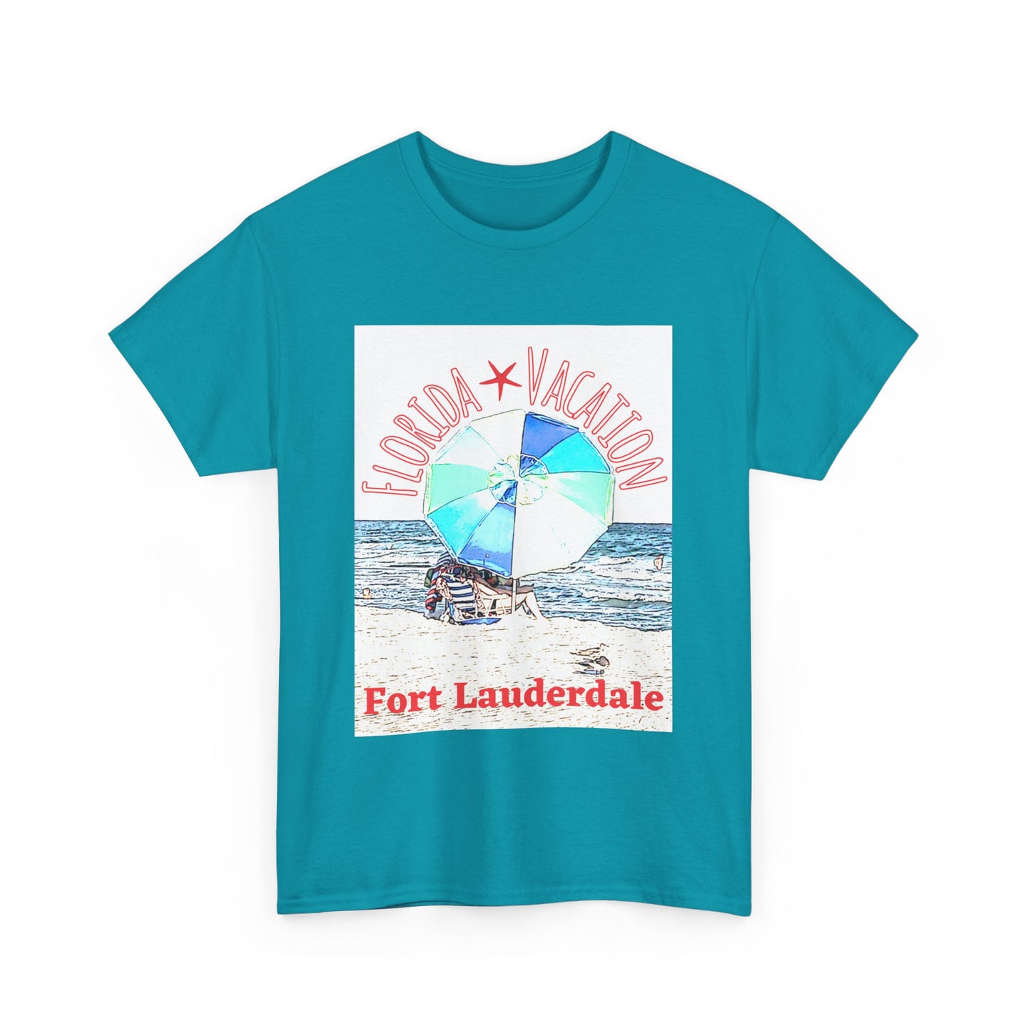 Florida Vacation Fort Lauderdale - Amazing Unisex Heavy Cotton Tee