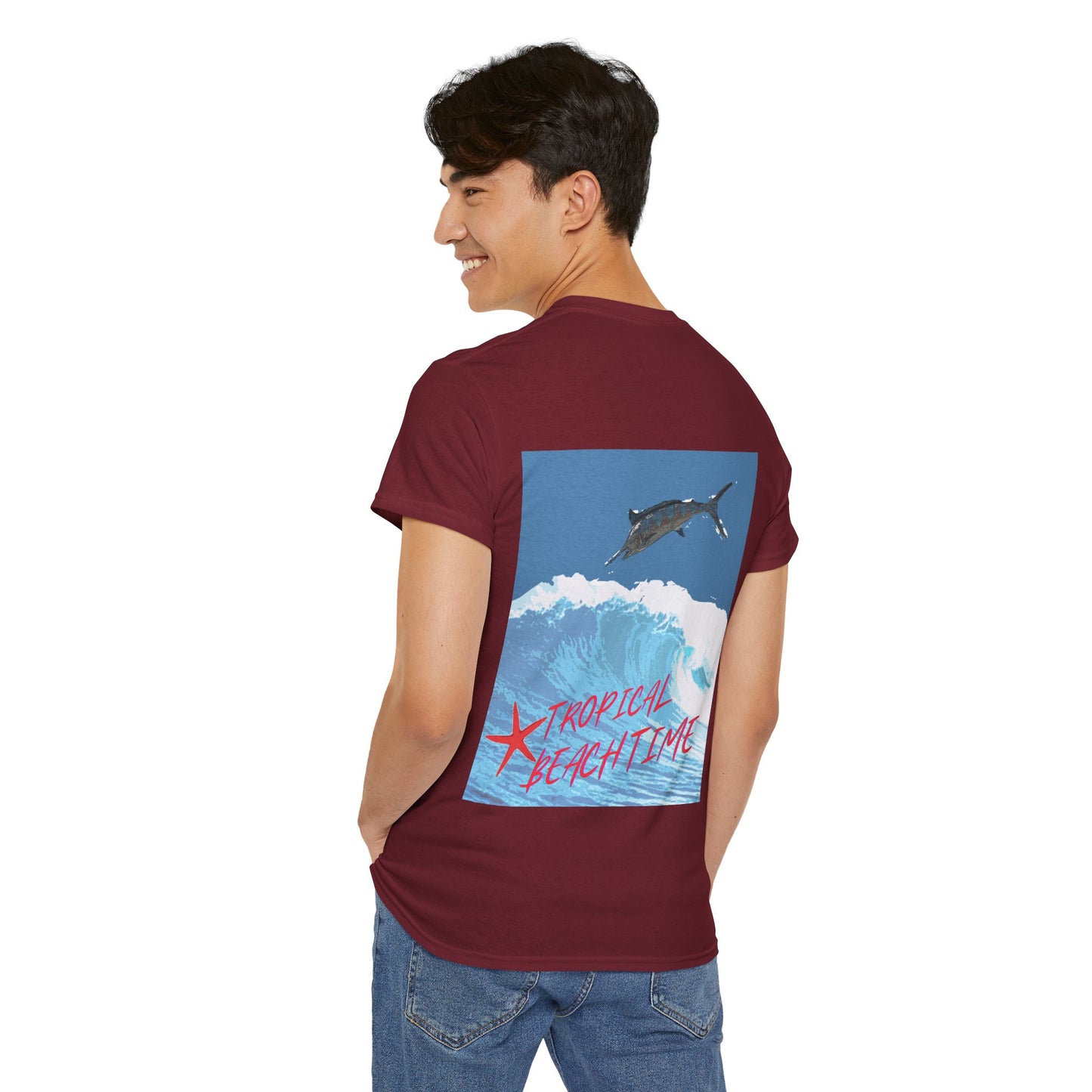 Tropical Beach Time - Amazing Unisex Heavy Cotton Tee