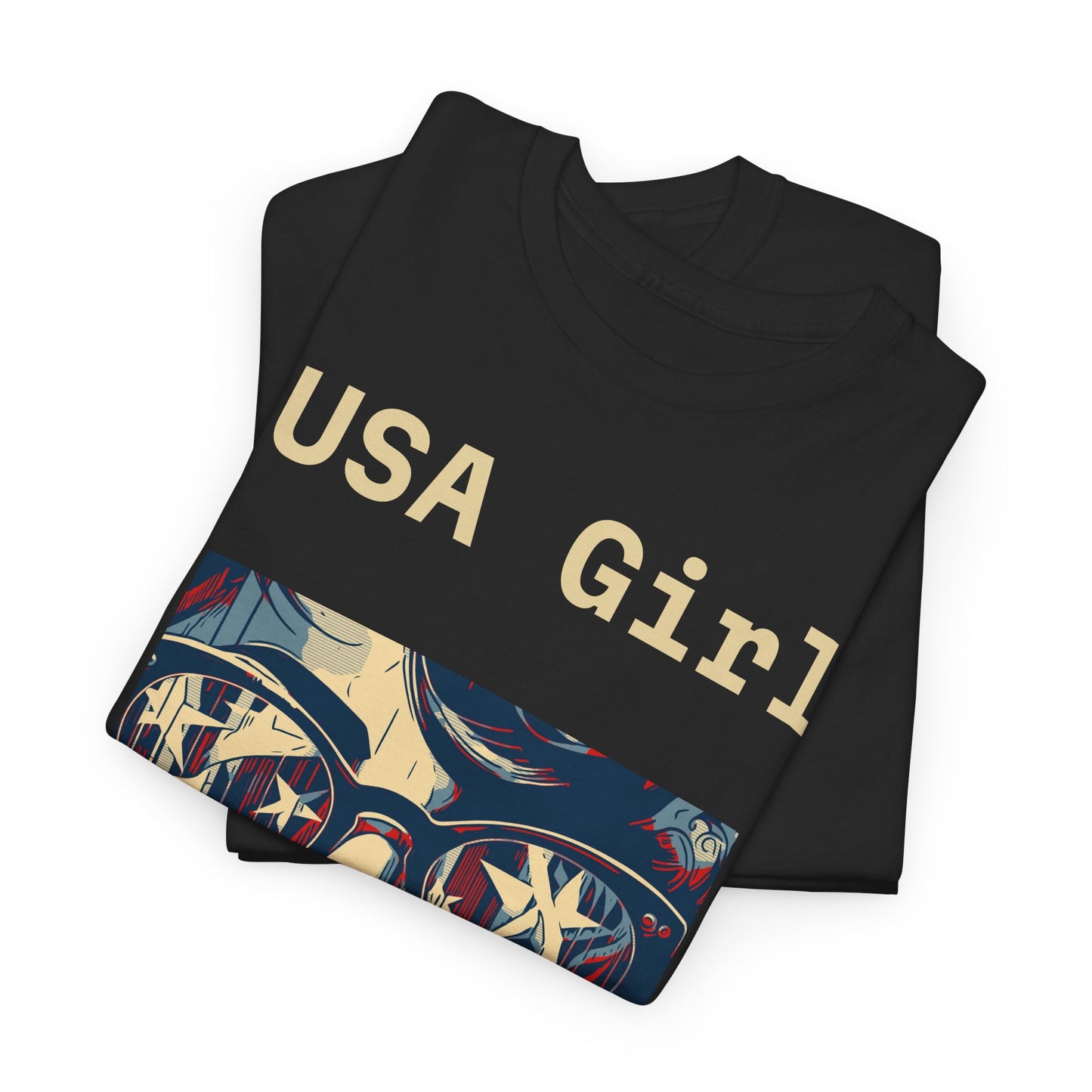 "USA Girl" - Amazing Unisex Heavy Cotton Short Sleeve Tee Shirts!