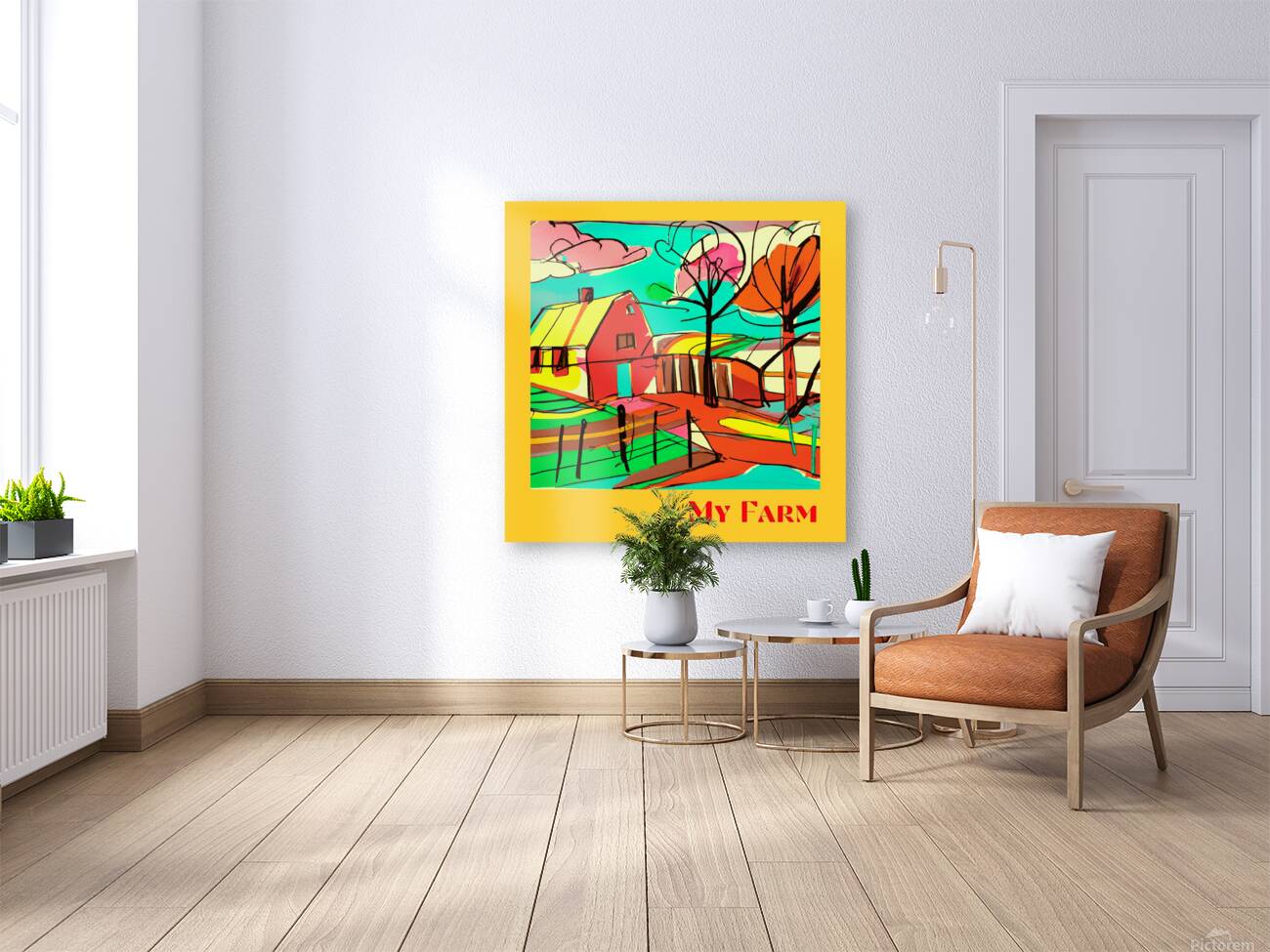 My Farm| Abstract Farmhouse. Prints, Canvas, Wood, or Metal Art