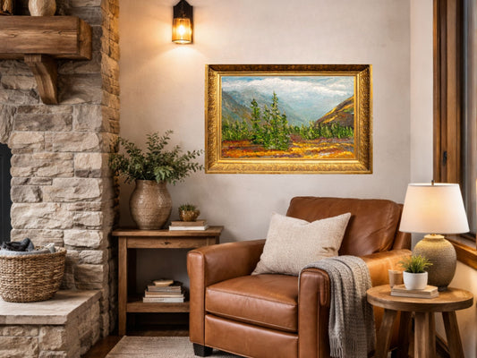 "Colorado Evening Crown" – Original Oil Painting. 24"x18"x1" Heavy Textured Oil Painting. Ready to Hang!