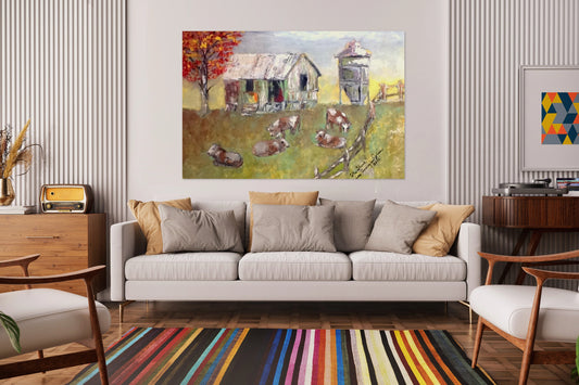 The Shack| Cattle-Animal-Farm| Prints, Canvas, Wood, or Metal Art