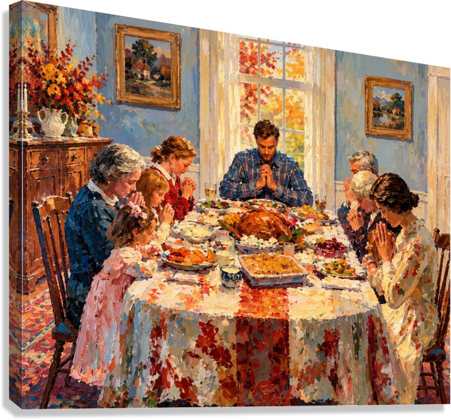Happy Thanksgiving Give Thanks| Celebrate The Holiday- Giclee Paper- Wood- Metal- Canvas