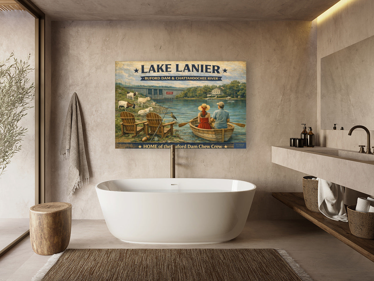 Lake Lanier Home of the Buford Chew Crew- Art Prints and Canvases