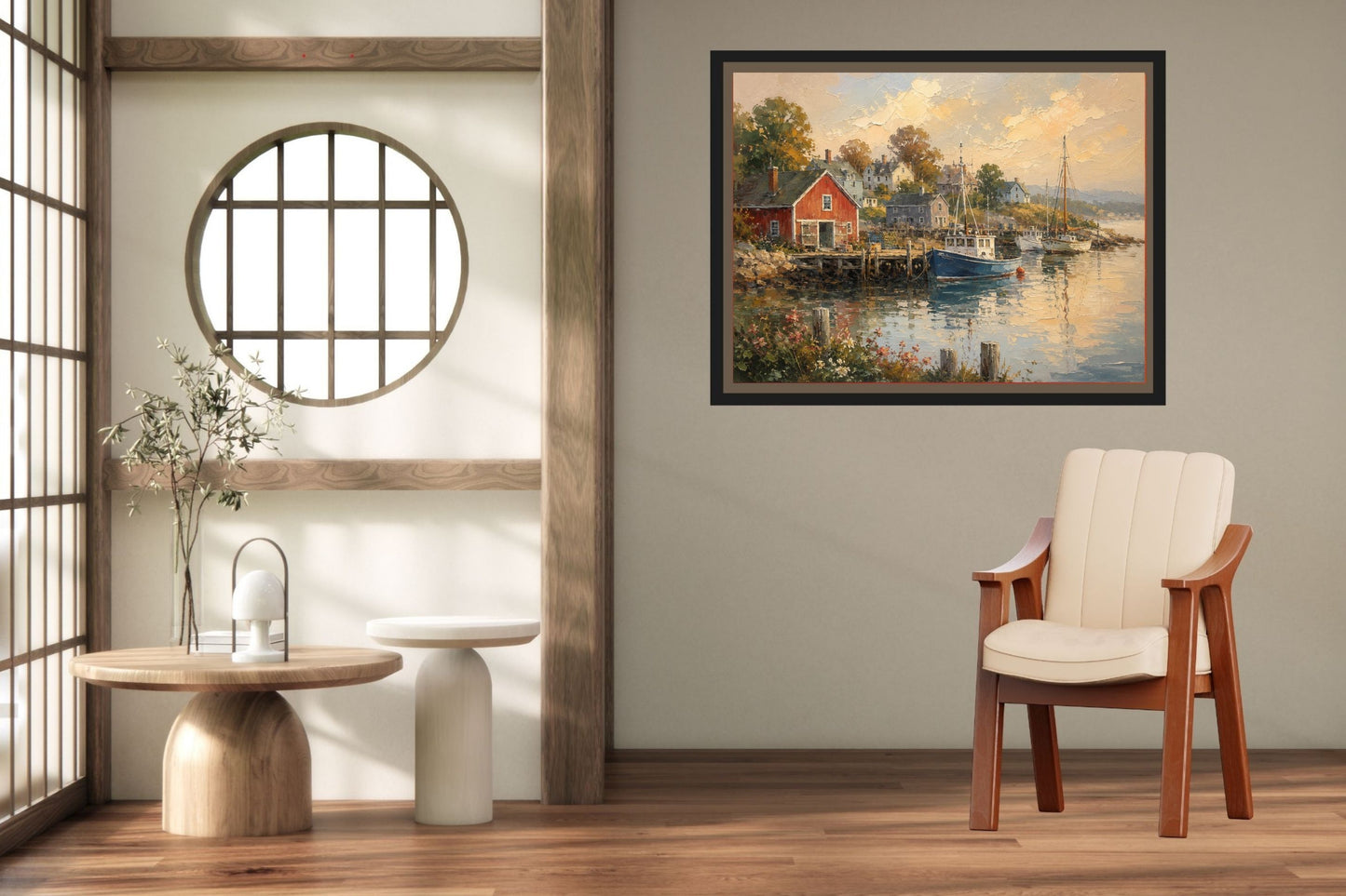 Coastal Harbor at Golden Hour | New England Print| Harbor Wall Print | Fishing Boat Coastal Decor | Canvas Wood Metal Giclee Print
