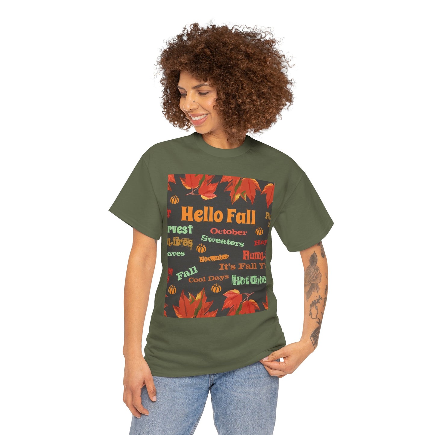 Hello Fall -Amazing Unisex Heavy Cotton Short Sleeve Tee Shirts!