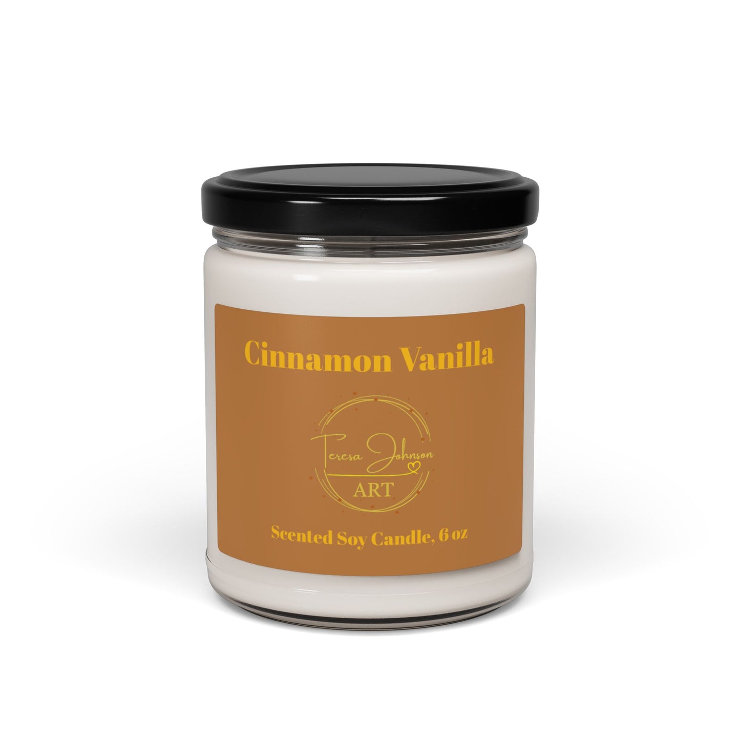 Cinnamon Vanilla- Scented Soy Candle, 9oz