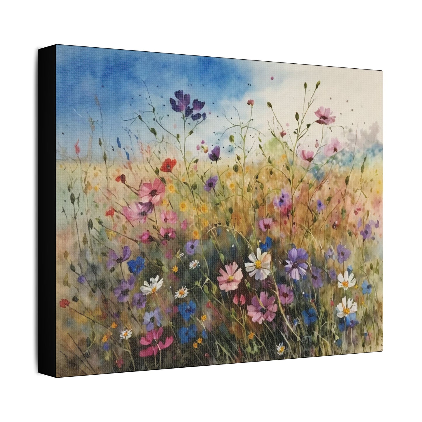 Wildflower Morning- Art- Gallery Wrapped- Satin Stretched Canvas Gallery Wraps - No Frame Needed