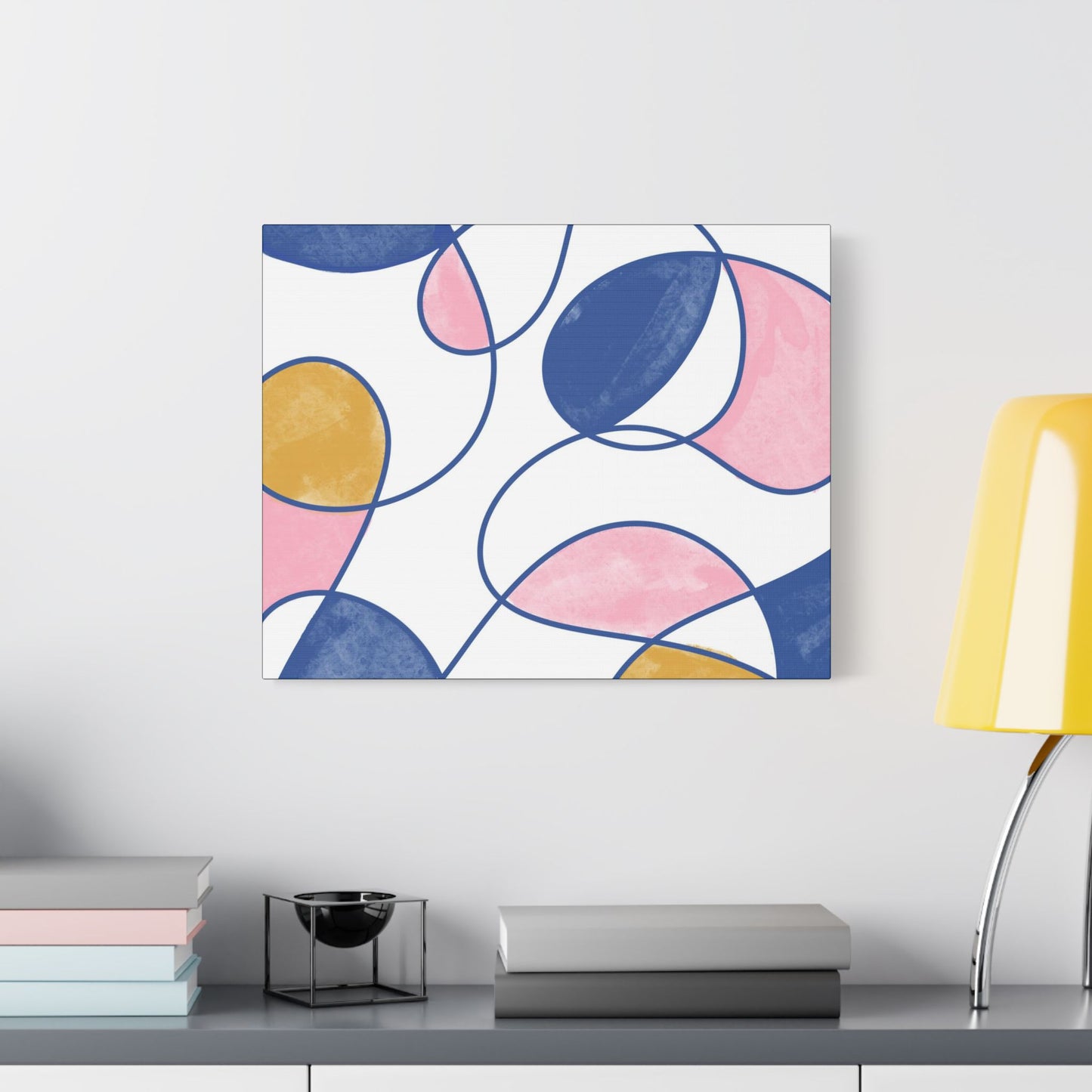 Colorful Abstract- Art- Gallery Wrapped- Satin Stretched Canvas Gallery Wraps - No Frame Needed