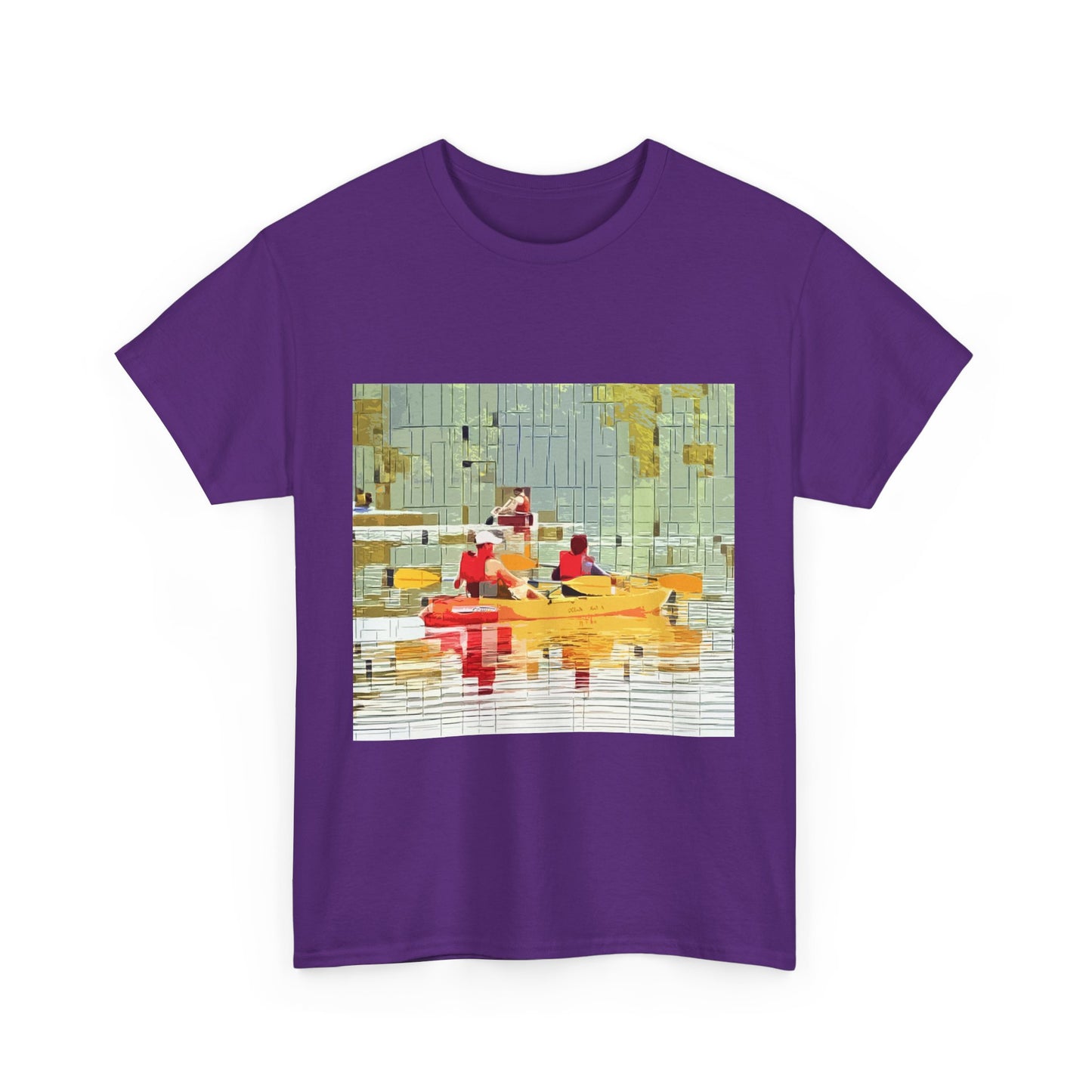 Kayak in the River - Amazing Unisex Heavy Cotton Tee