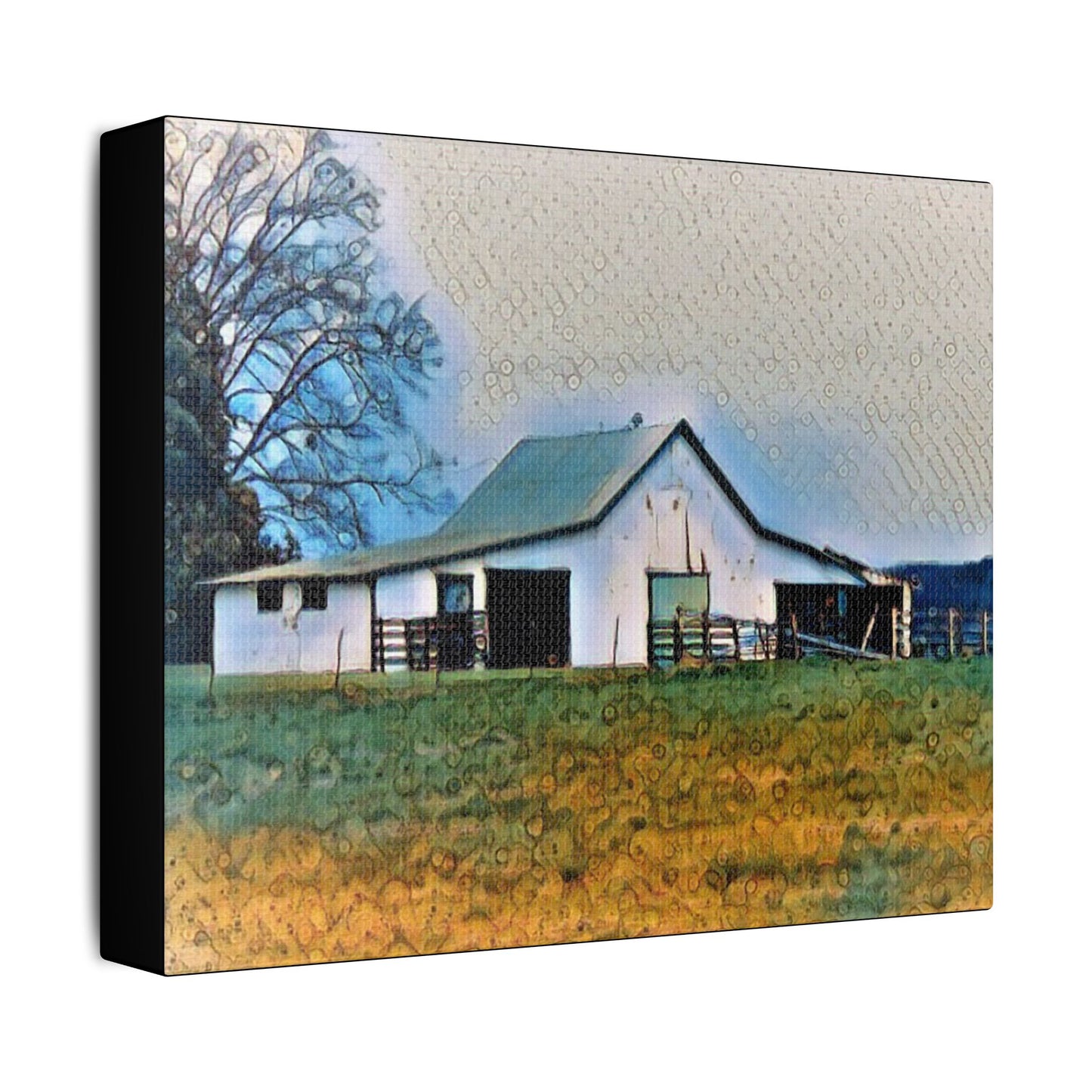 June Barn - Art- Gallery Wrapped- Satin Stretched Canvas Gallery Wraps - No Frame Needed