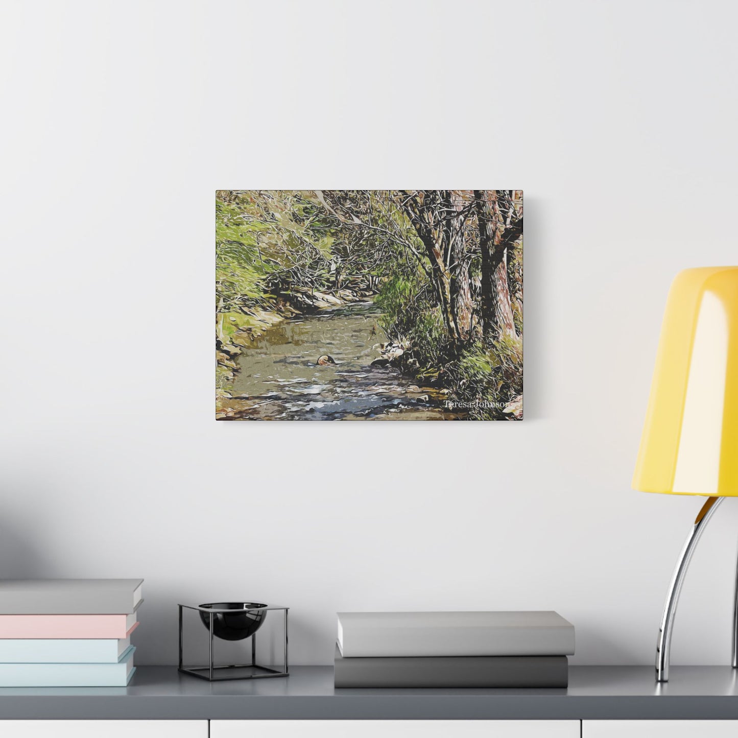 Georgia Creek- Art- Gallery Wrapped- Satin Stretched Canvas Gallery Wraps - No Frame Needed