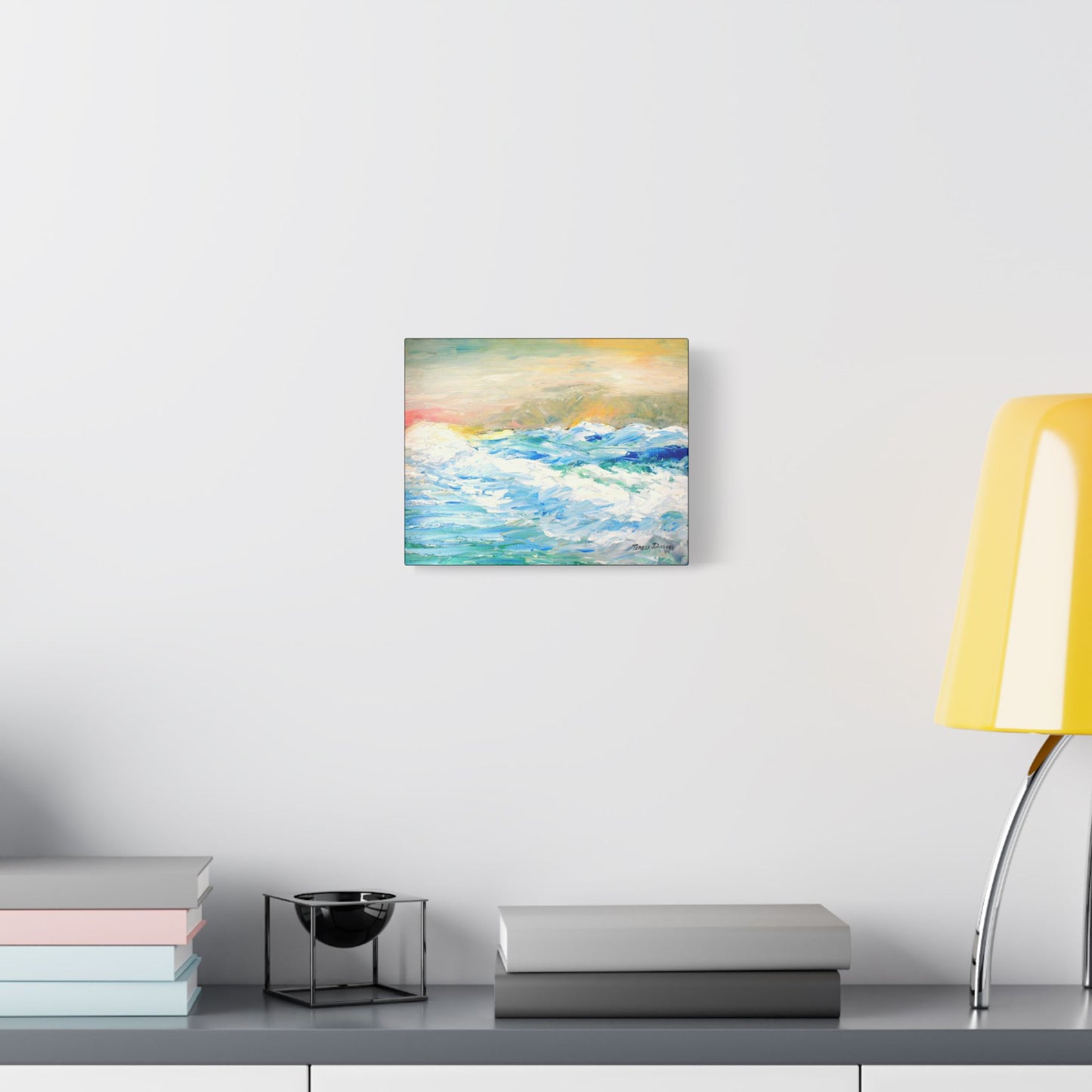 God is Stirring the Sea- Art- Gallery Wrapped- Satin Stretched Canvas Gallery Wraps - No Frame Needed