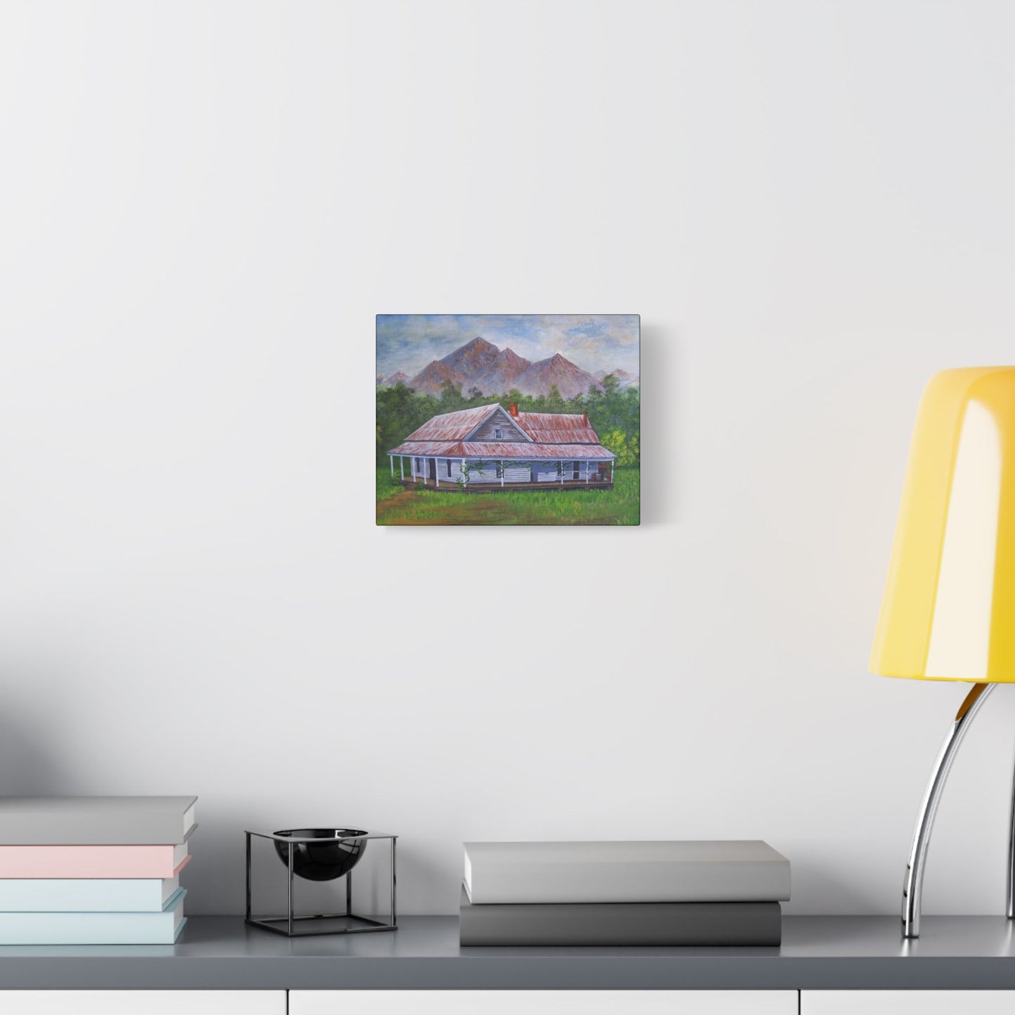 Mountain House- Art- Gallery Wrapped- Satin Stretched Canvas Gallery Wraps - No Frame Needed