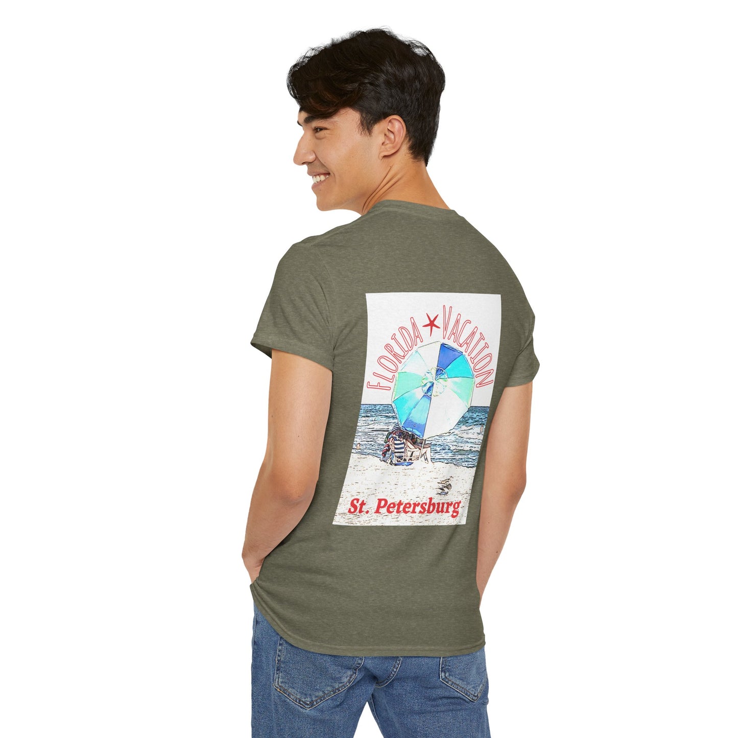 Florida Vacation St. Peterburg - Amazing Unisex Heavy Cotton Short Sleeve Tee Shirts!