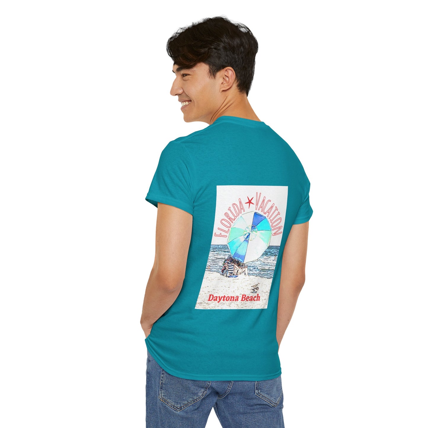Florida Vacation Daytona Beach - Amazing Quality Unisex Heavy Cotton Short Sleeve Tee Shirts!