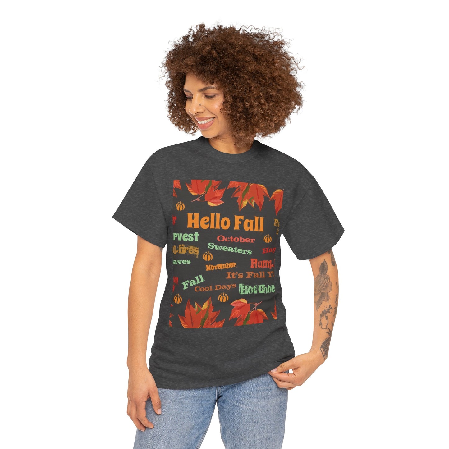 Hello Fall -Amazing Unisex Heavy Cotton Short Sleeve Tee Shirts!