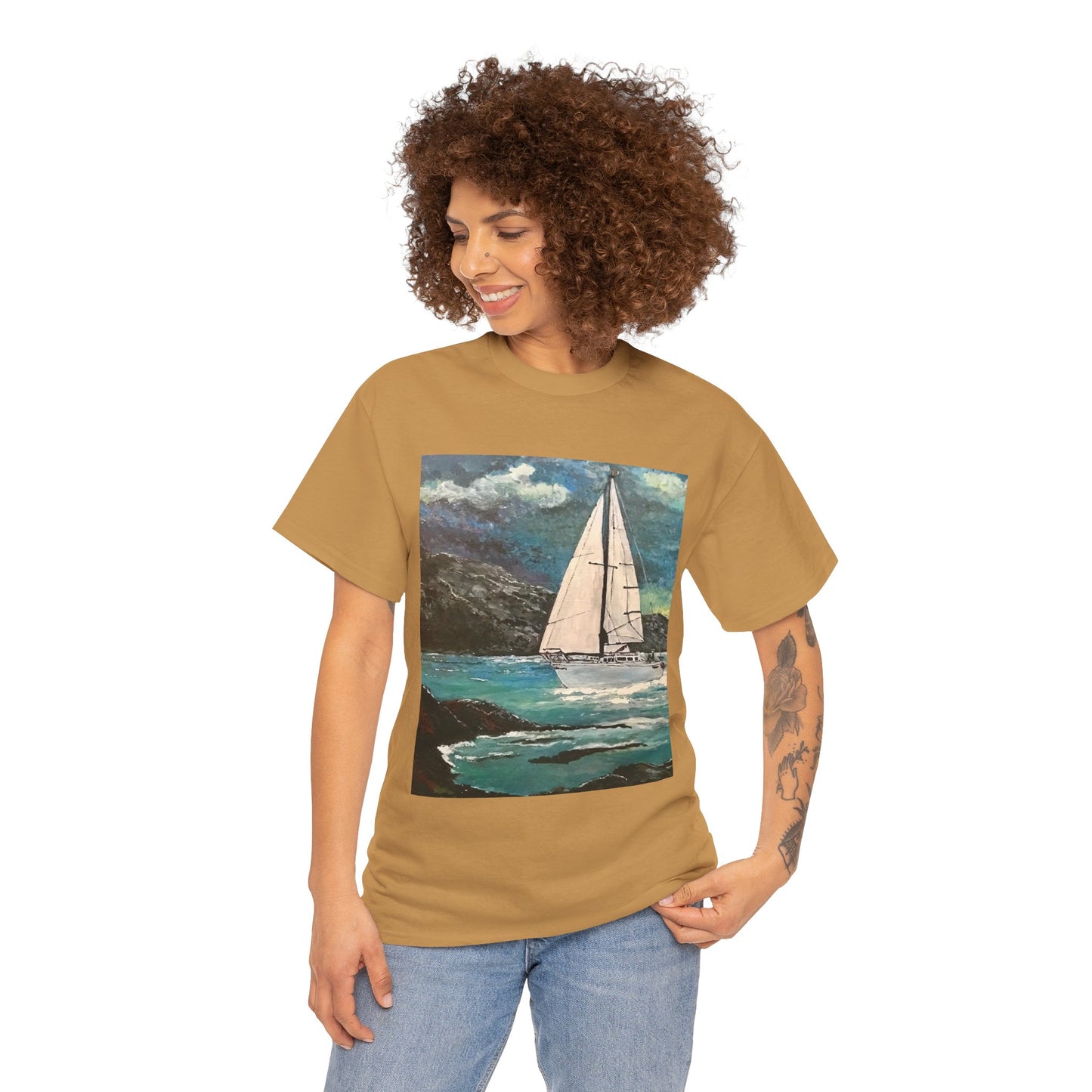 Tropical Sailing - Amazing Unisex Heavy Cotton Short Sleeve Tee Shirts!