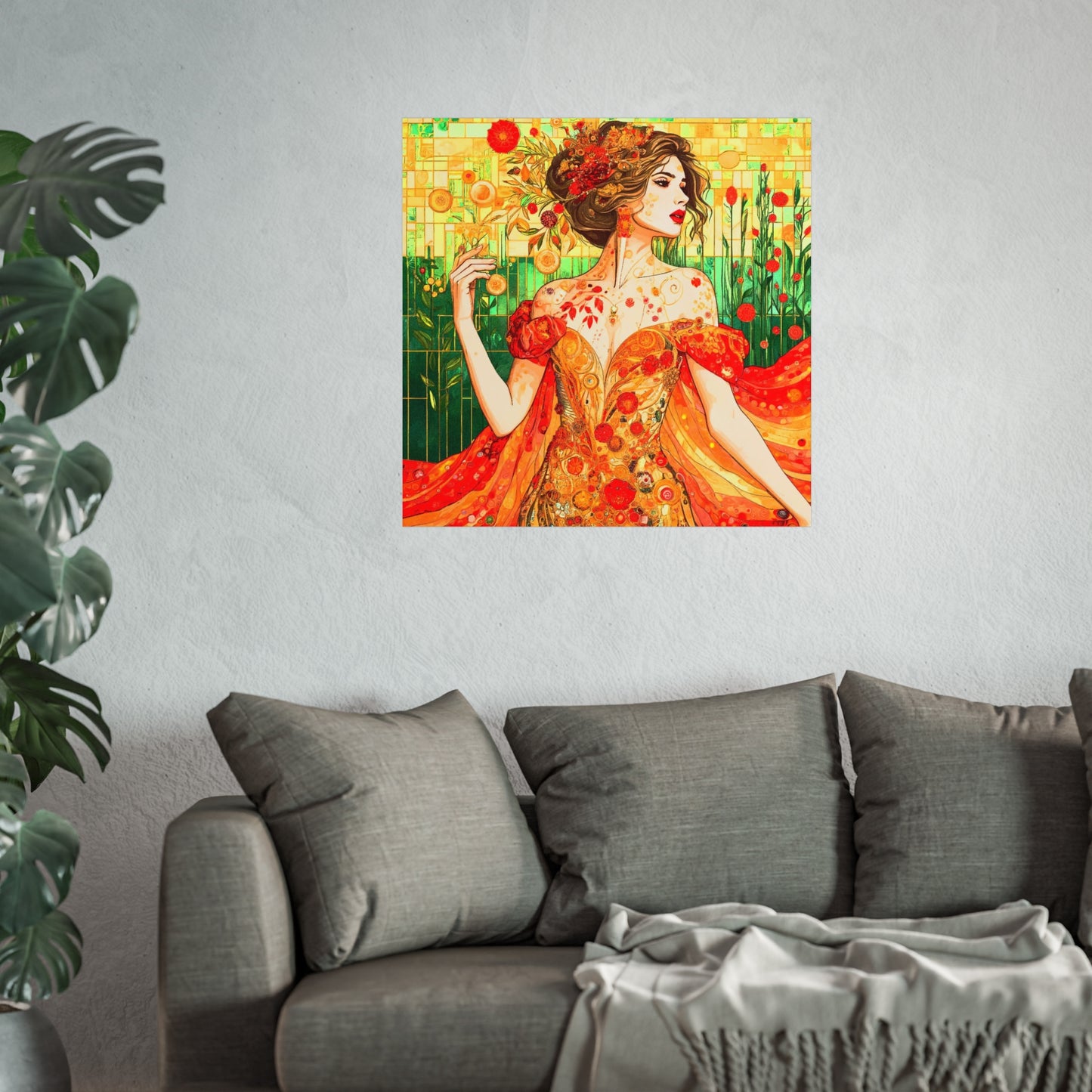 Autumn Queen Art- Giclée Technique Fine Art Posters- No Frame