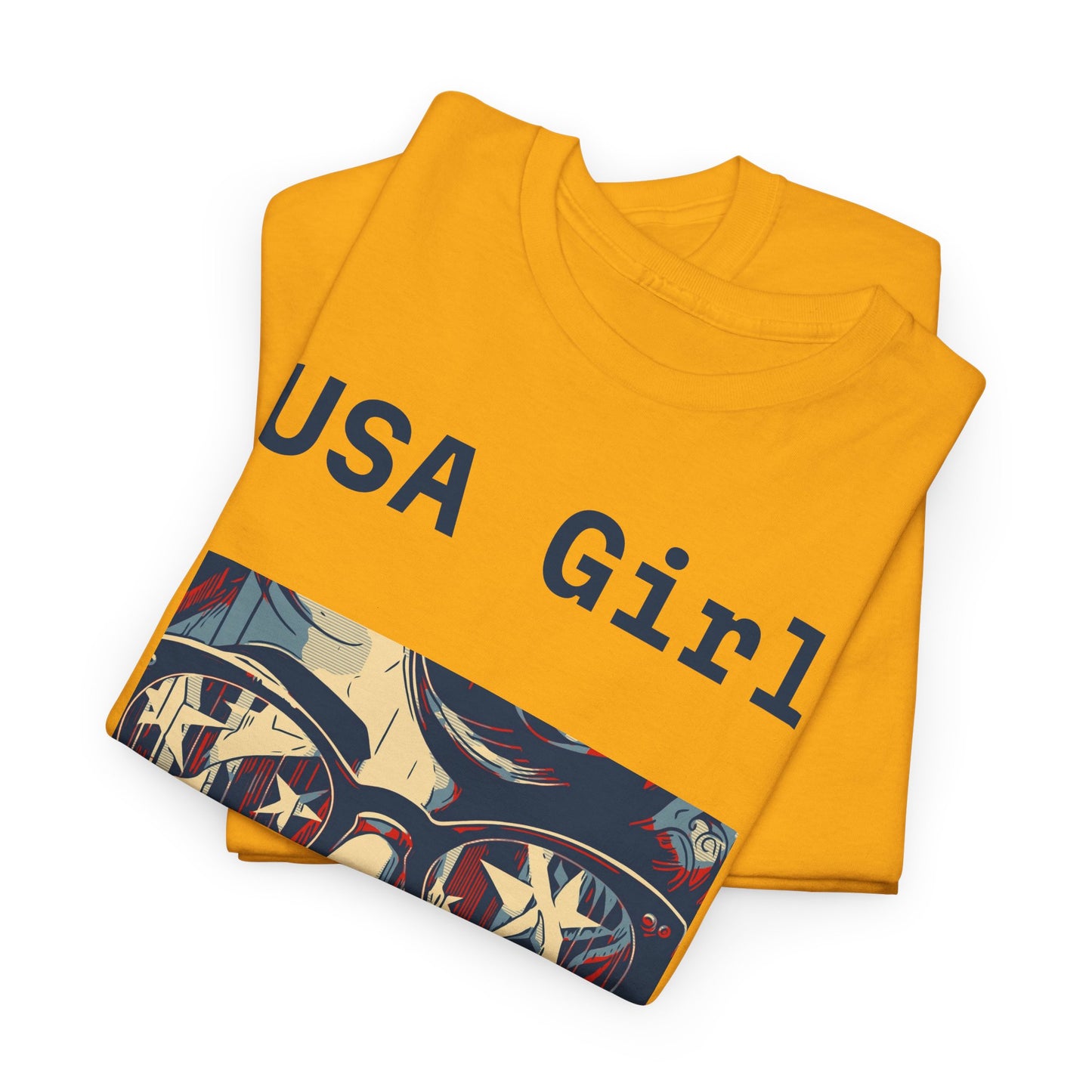 "USA Girl" - Amazing Unisex Heavy Cotton Short Sleeve Tee Shirts!