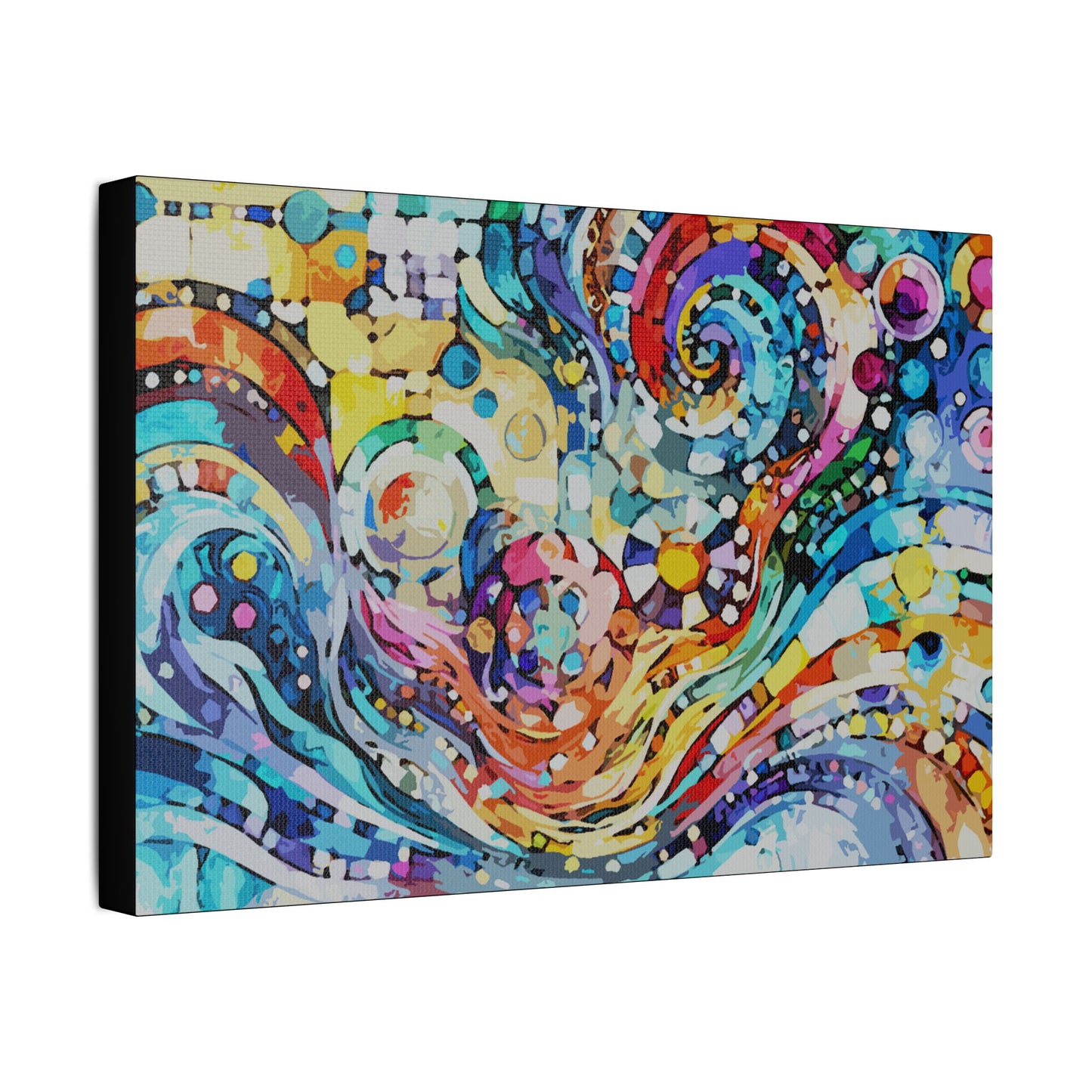 Rolling Waves- Art- Gallery Wrapped- Satin Stretched Canvas Gallery Wraps - No Frame Needed