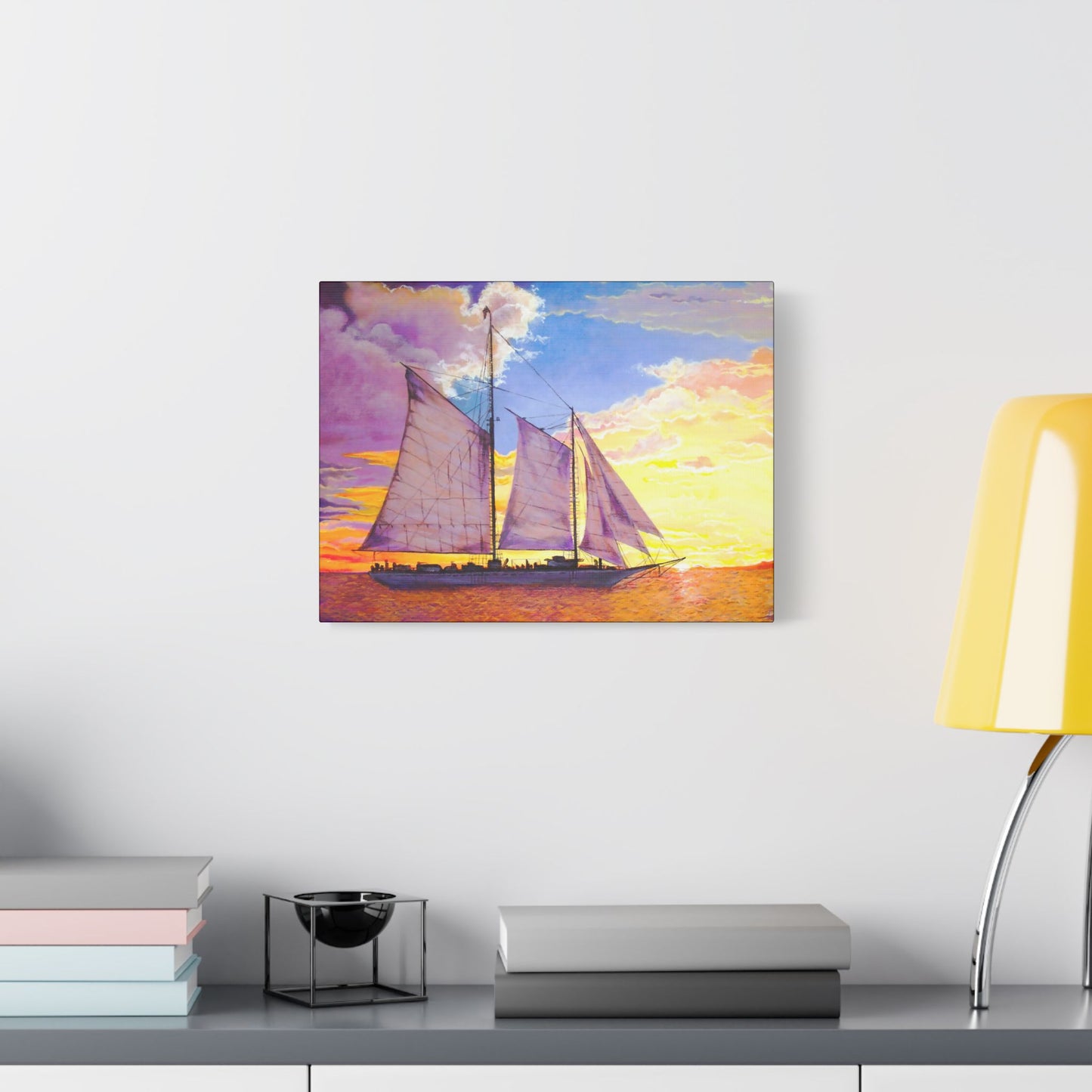 Smooth Sailing Art- Gallery Wrapped- Satin Stretched Canvas Gallery Wraps - No Frame Needed