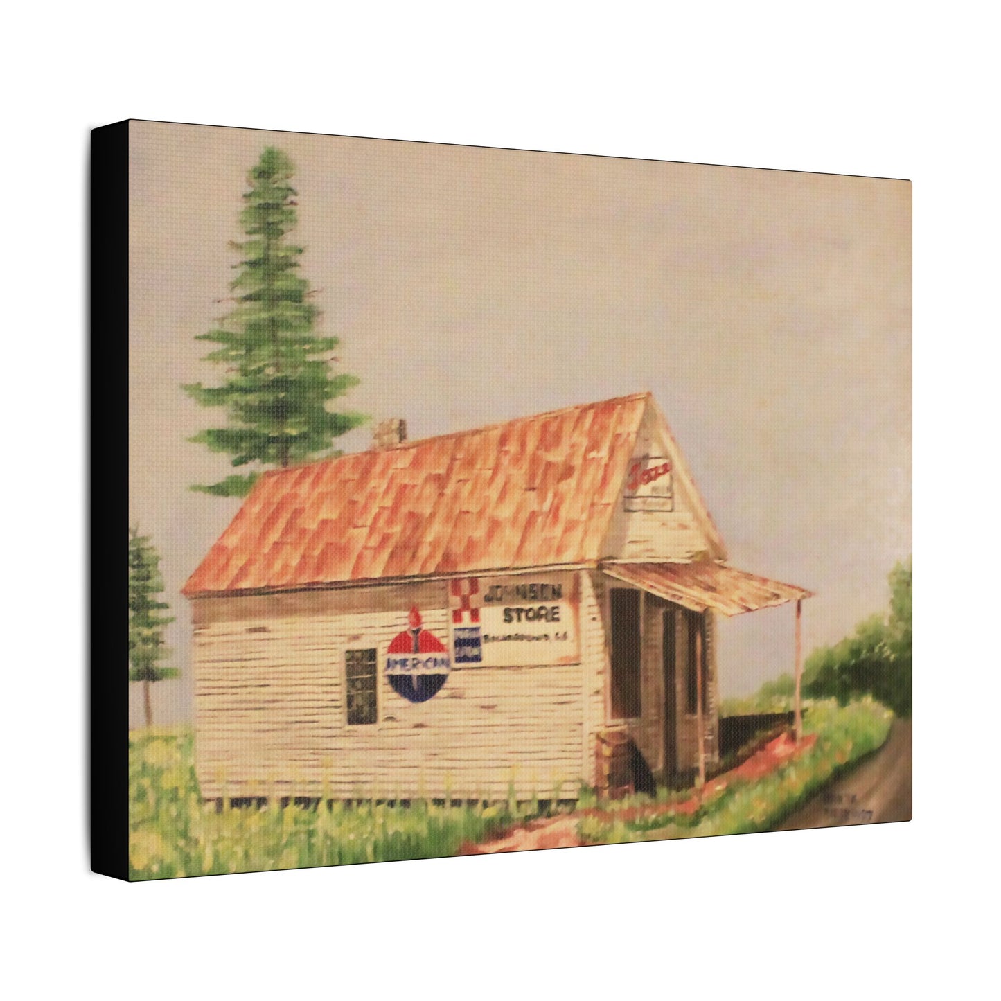 Johnson Store- Art- Gallery Wrapped- Satin Stretched Canvas Gallery Wraps - No Frame Needed