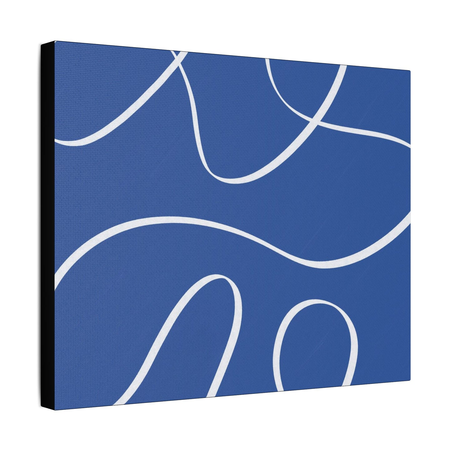 Blue Swirl Art- Gallery Wrapped- Satin Stretched Canvas Gallery Wraps - No Frame Needed