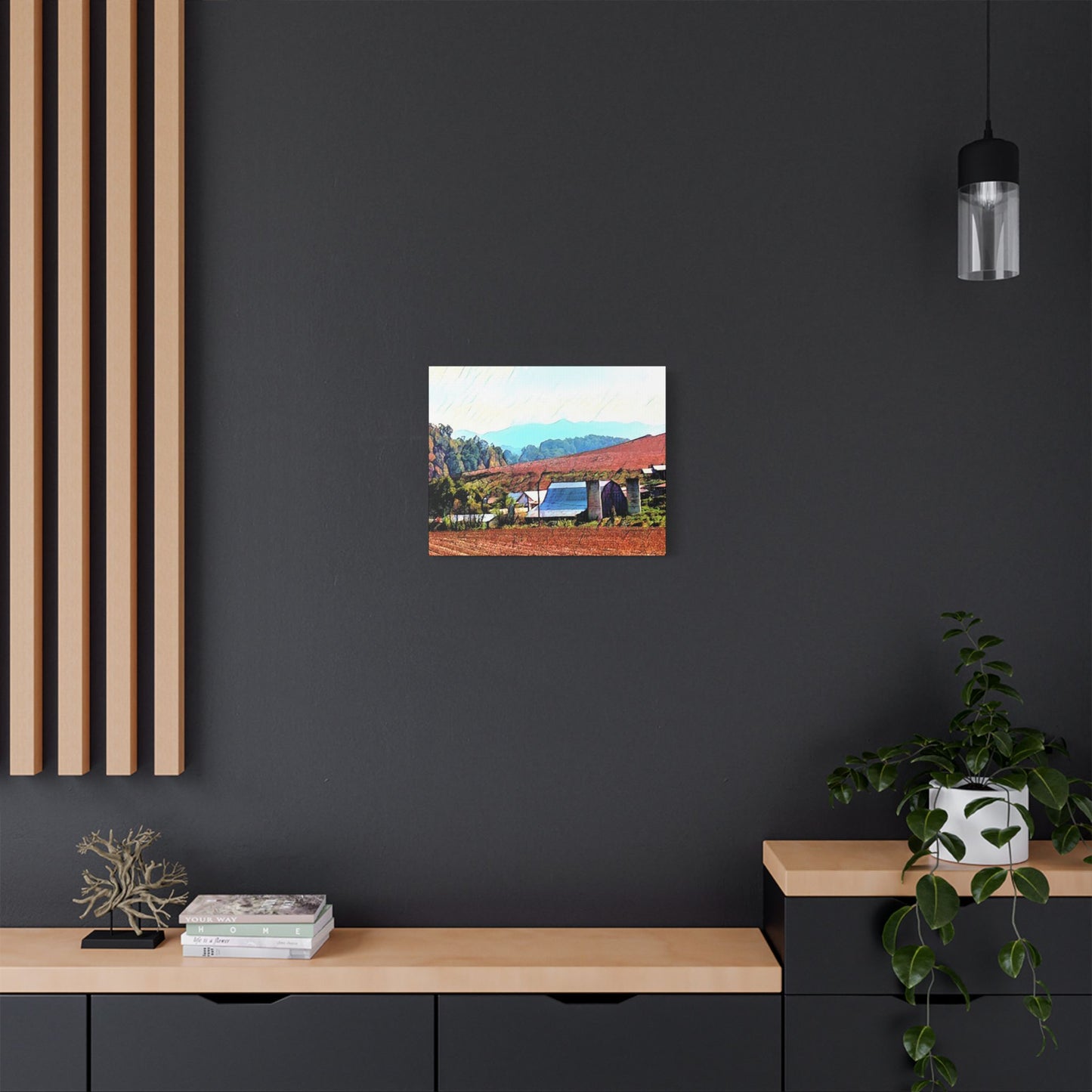 Ashville Mountain Farm - Art- Gallery Wrapped- Satin Stretched Canvas Gallery Wraps - No Frame Needed