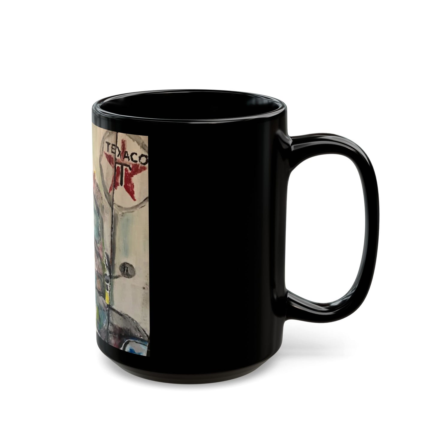 The Texico Sign- 11 oz or 15 oz Ceramic Black Mugs