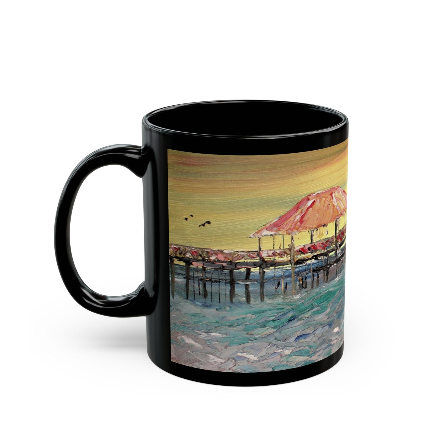 Can't Get Enough of the Mississippi Coast- 11 oz or 15 oz Ceramic Black Mugs